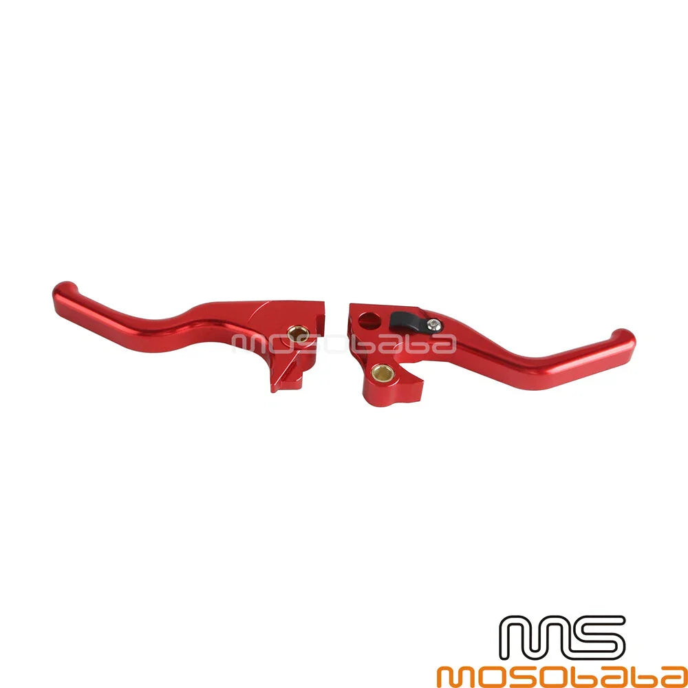 3 Finger 5.3'' Handle Grips Brake Clutch Levers Red for Harley Sportster (2010-2023)