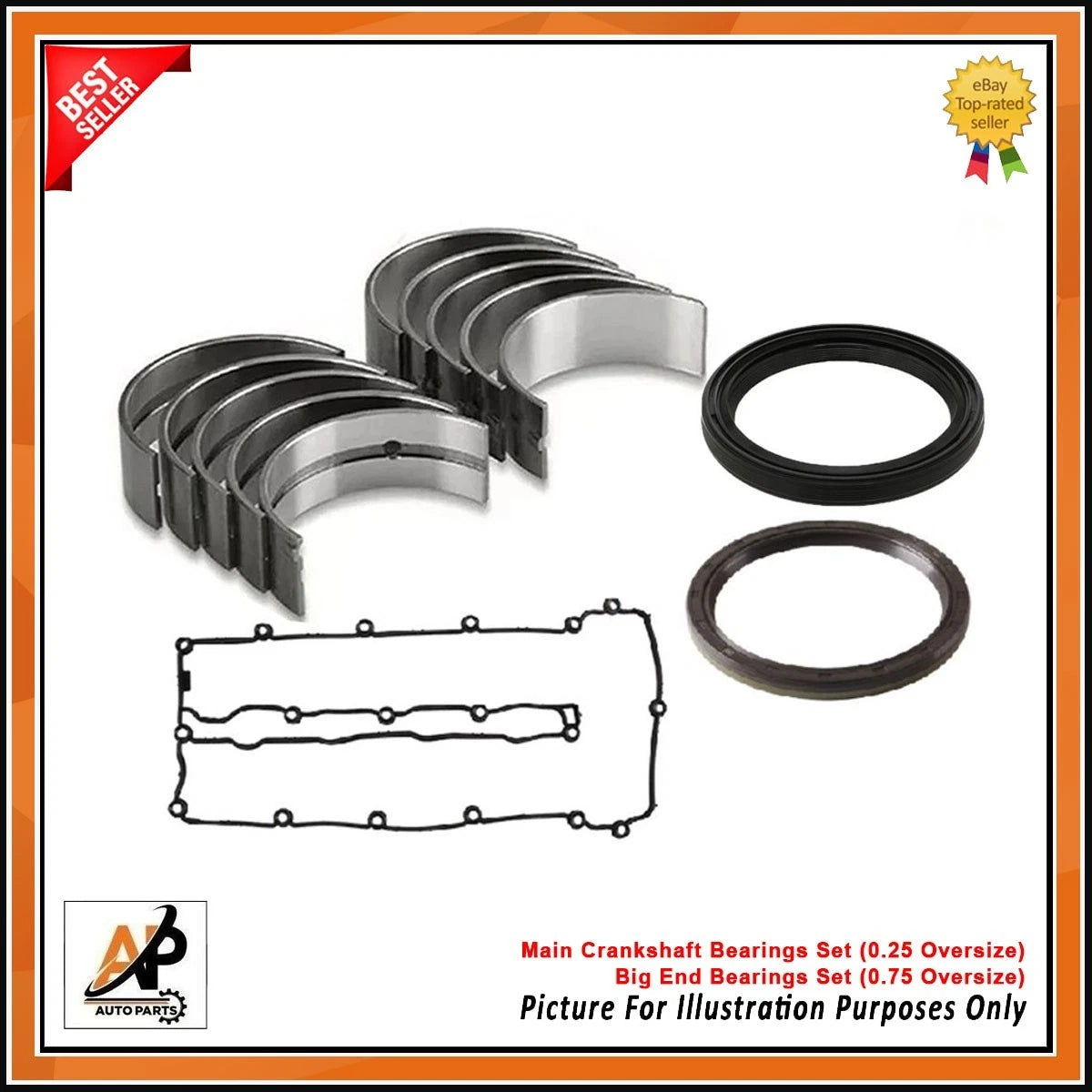 Engine Bearing Set Replacement for Mercedes Benz Sprinter A B C (1990–2018)