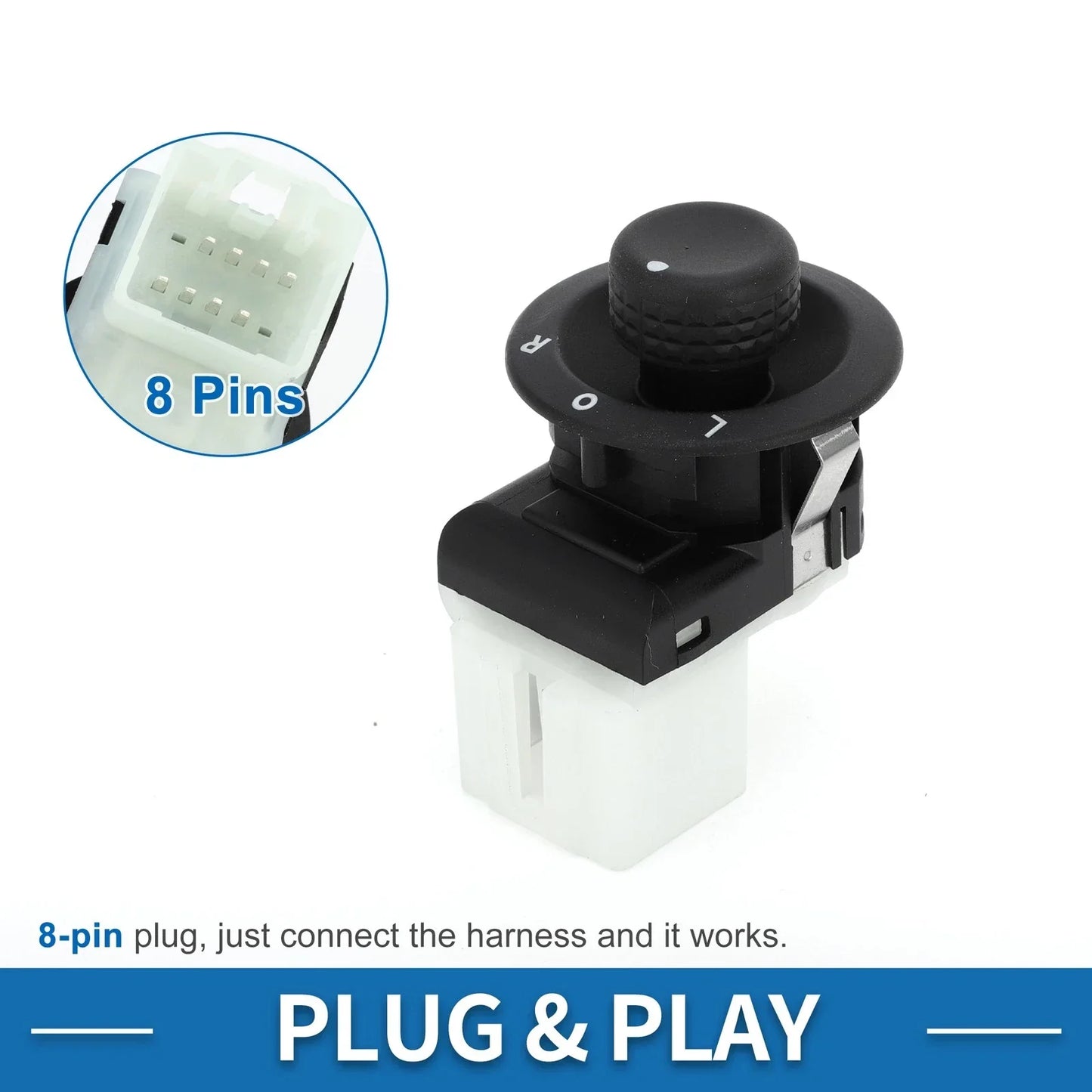 Car Mirror Switch for Dodge Avenger Dakota Durango (2008-2014) - Black Plastic
