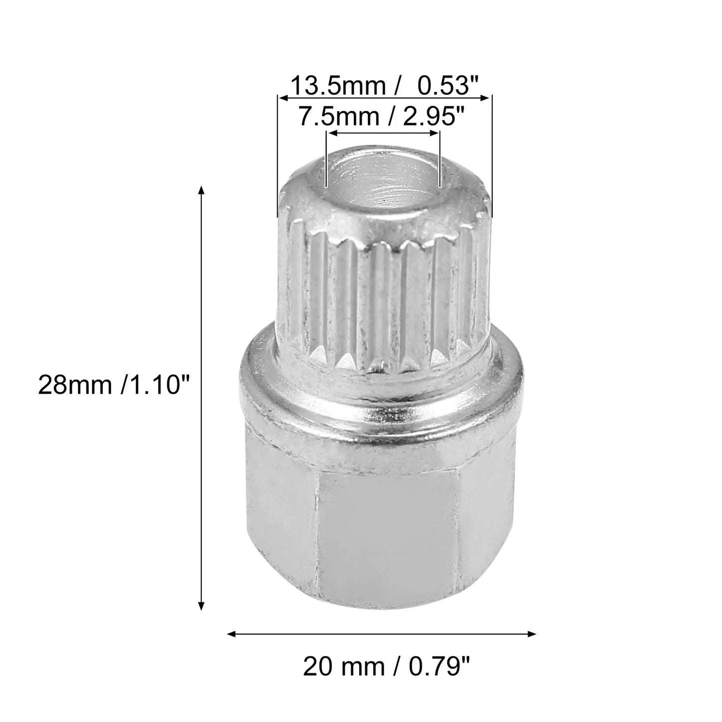 Anti Theft Wheel Lock Lug Nut Screw Removal Key for BMW