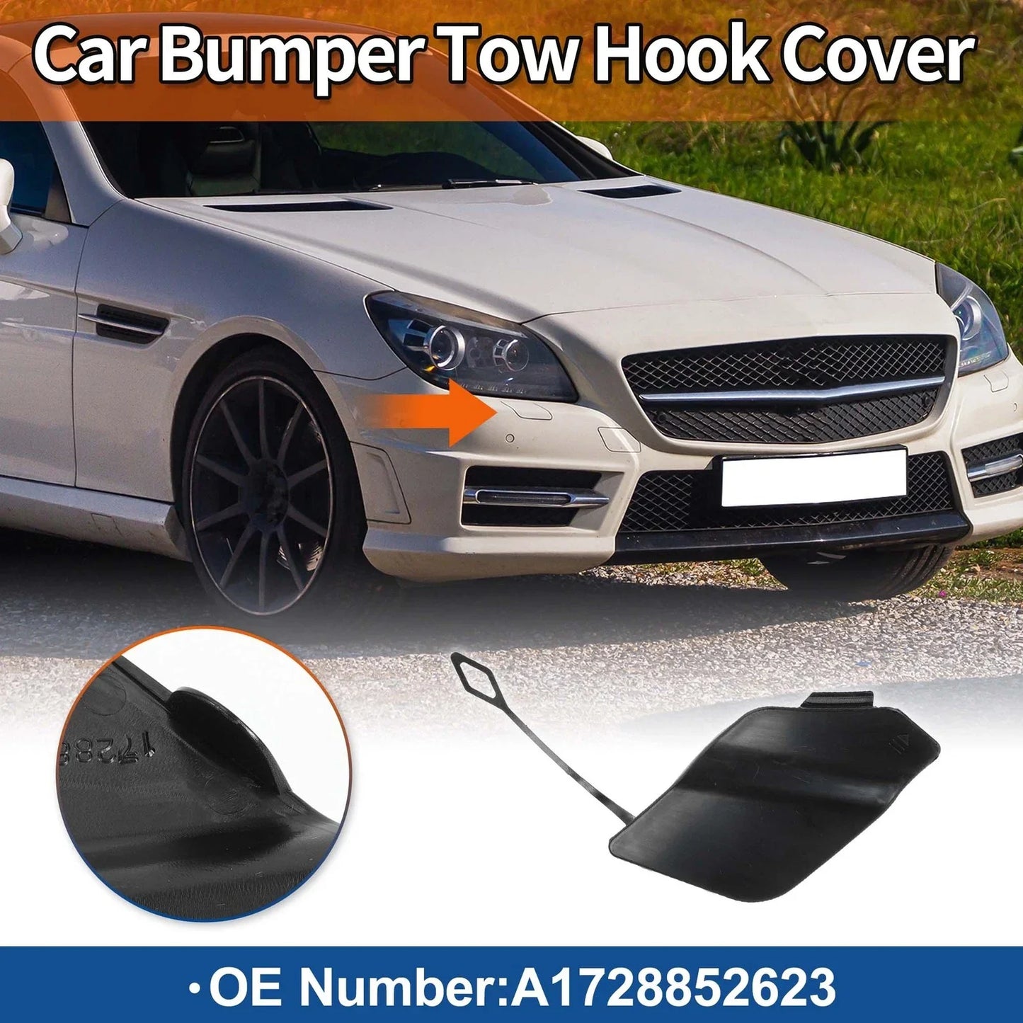 Front Bumper Tow Hook Cover for Mercedes-Benz SLK W172 (2004-2011)