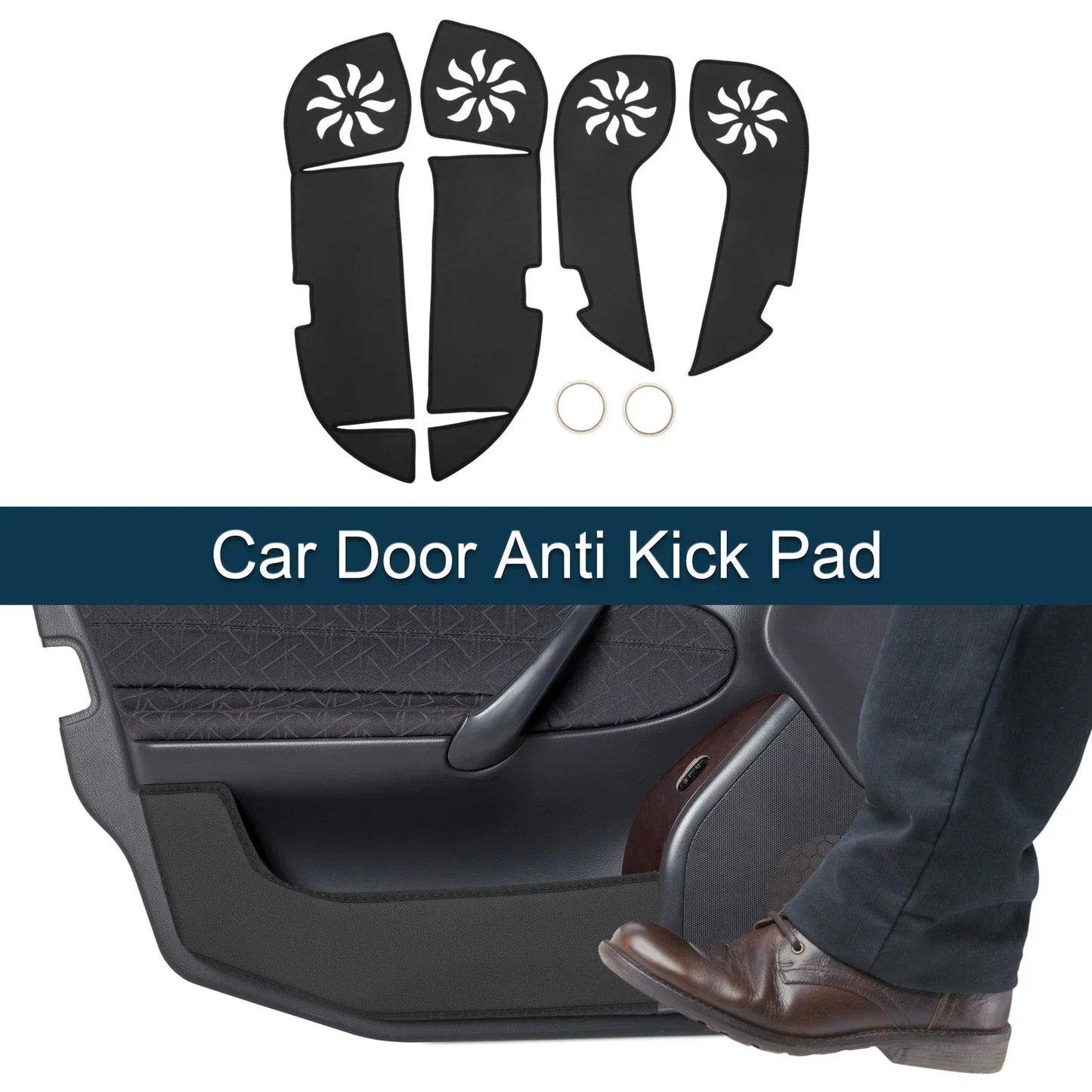 Car Door Anti Kick Pad Sticker Protector for Lexus RX200 (2016) - Black Set