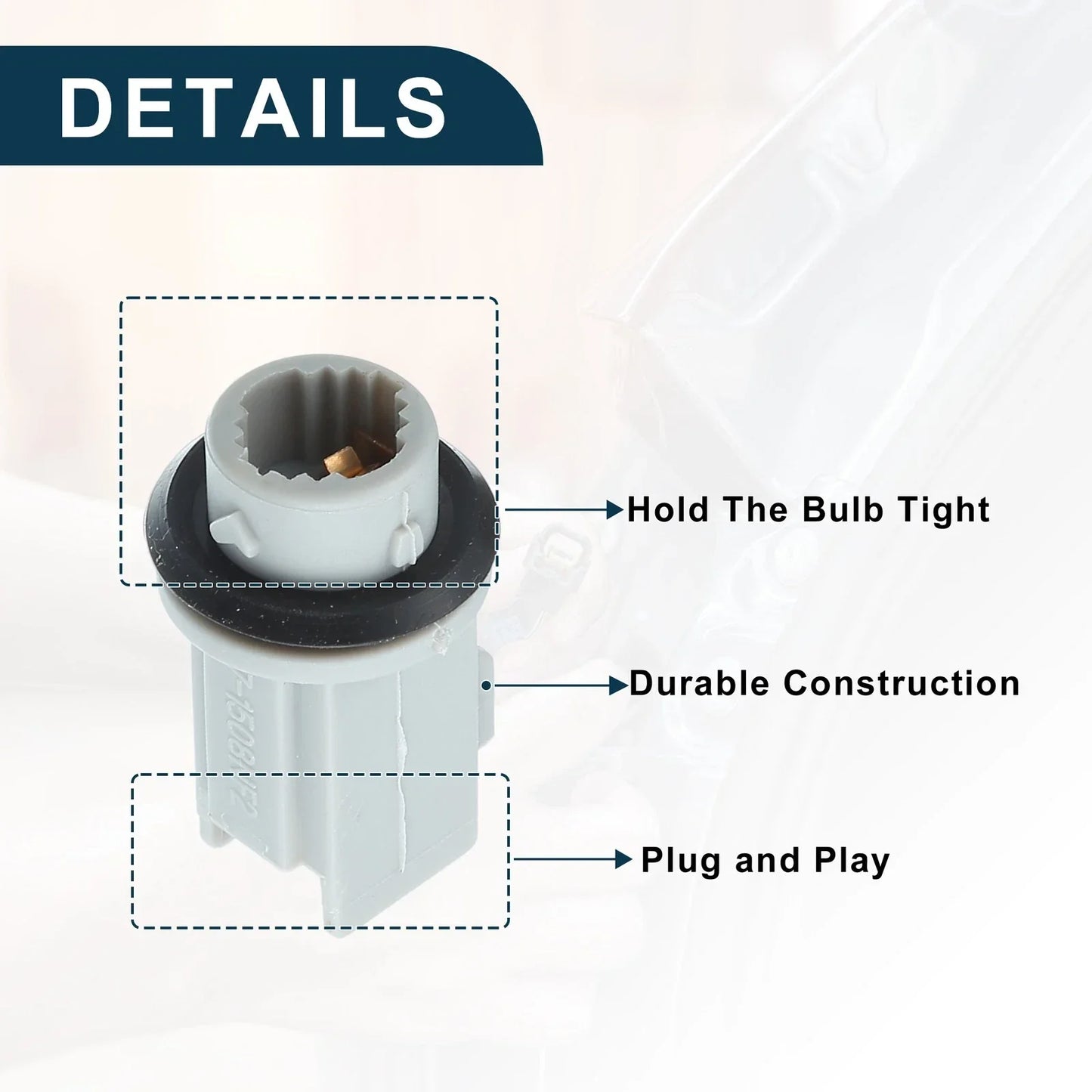 2 x Side Marker Light Sockets for Honda Civic (Fits Various Years)