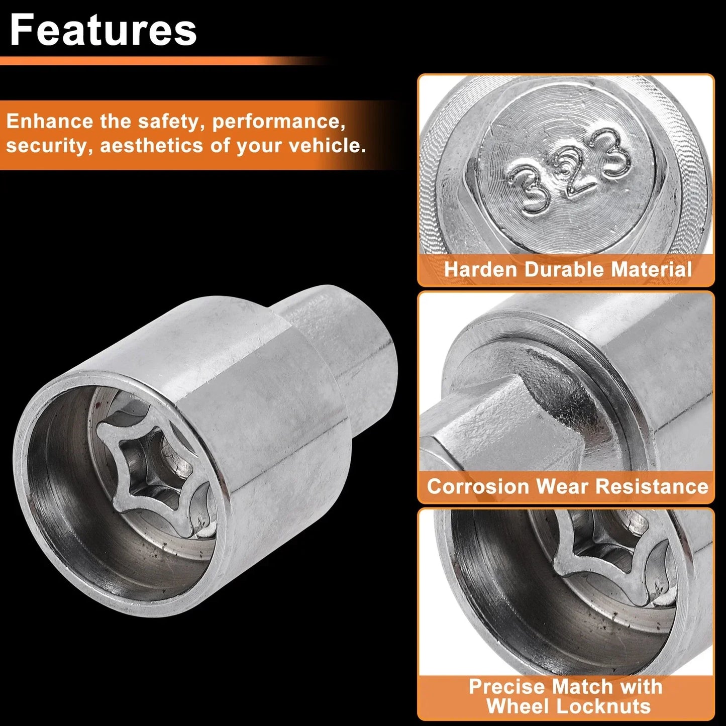 Wheel Lock Lug Nut Key Socket Tool for Mercedes-Benz