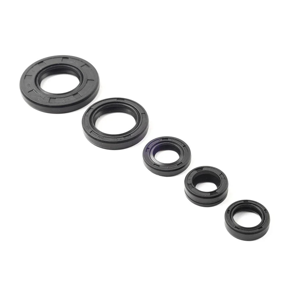 5Pcs Engine Gear Shaft Oil Seals for Yamaha YBR125 Motorcycle (2005-2016)