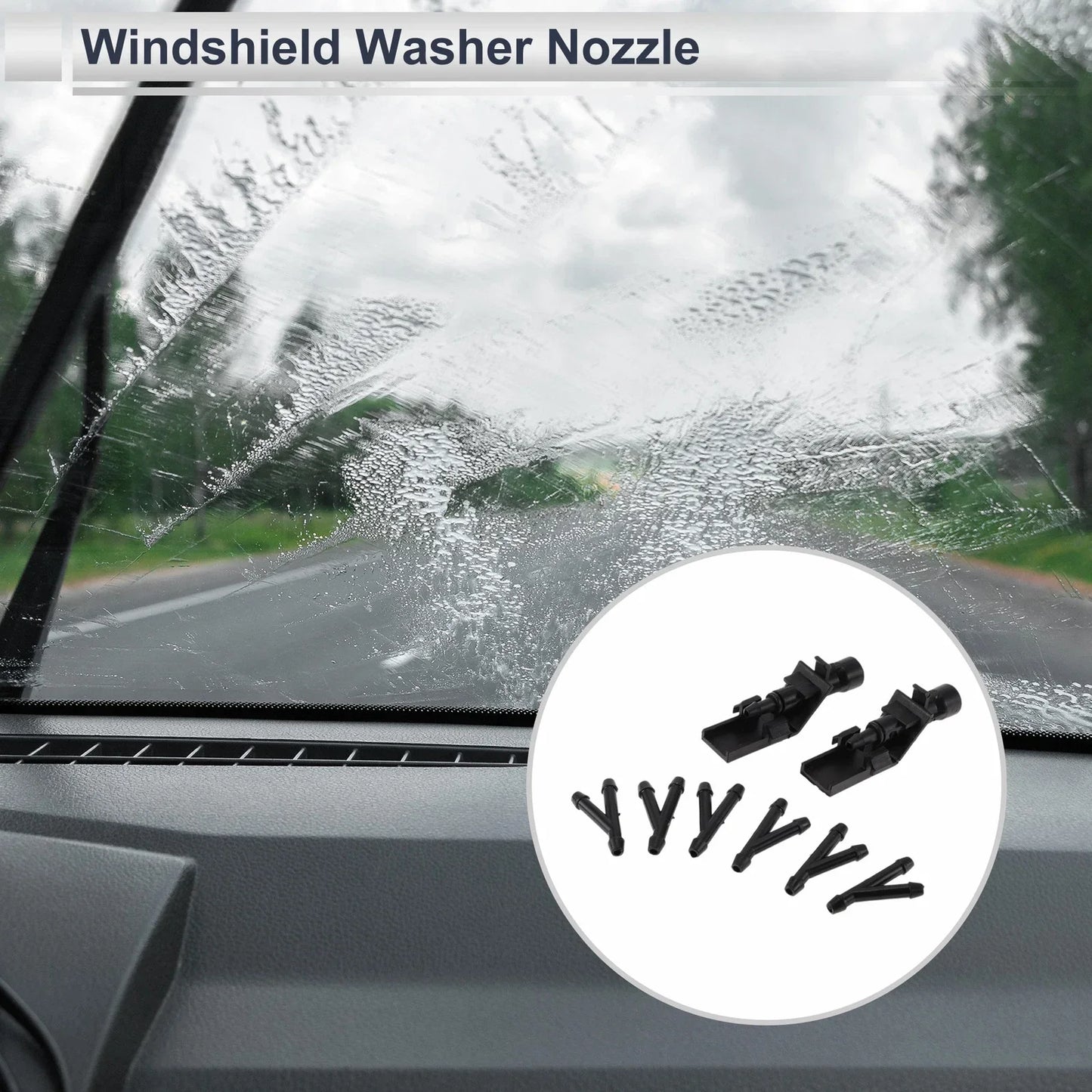 Washer Nozzle w/ 6 x Hose Connectors for Honda (2016-2023)