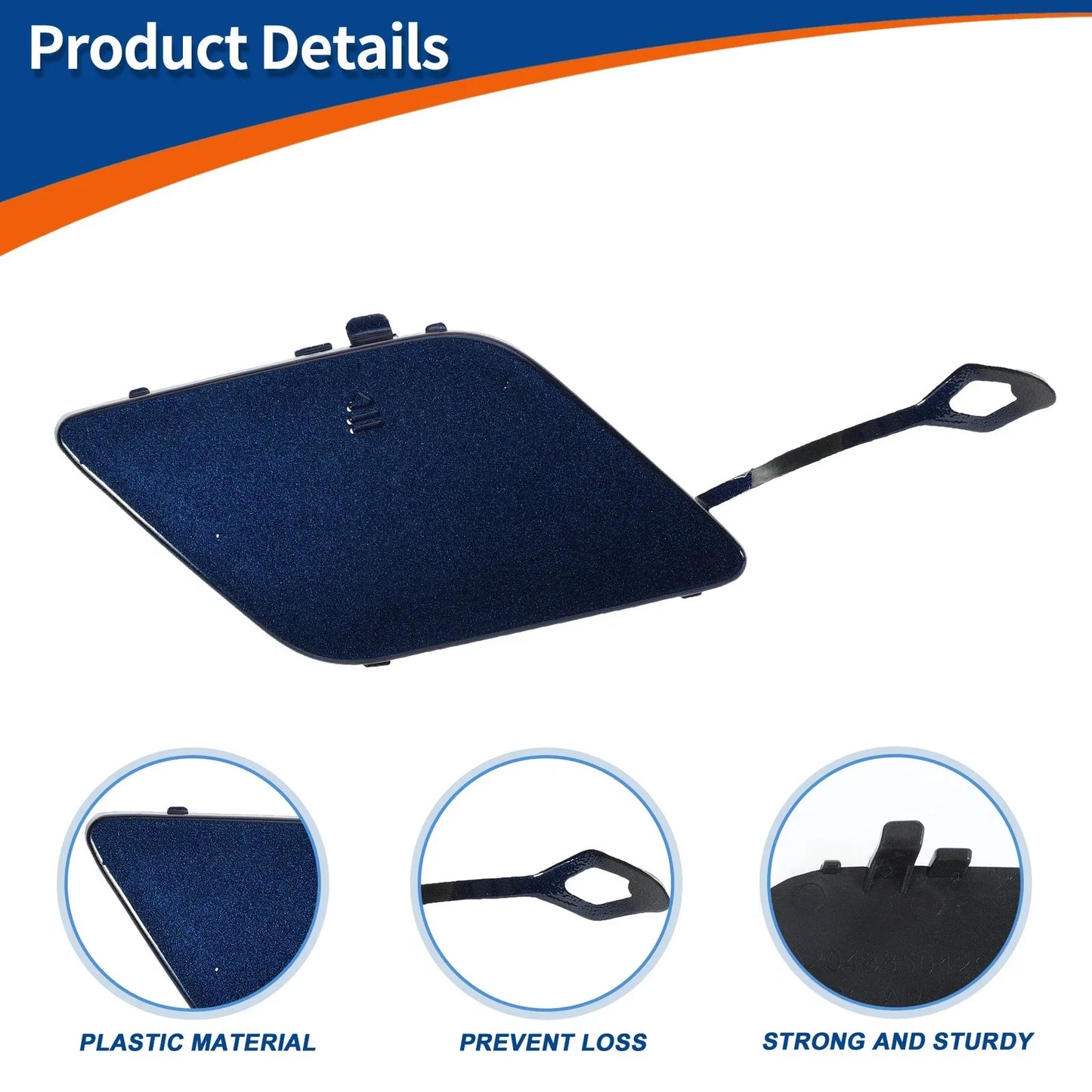 Front Car Bumper Tow Hook Cover for Mercedes-Benz (2012-2015) - Jewelry Blue