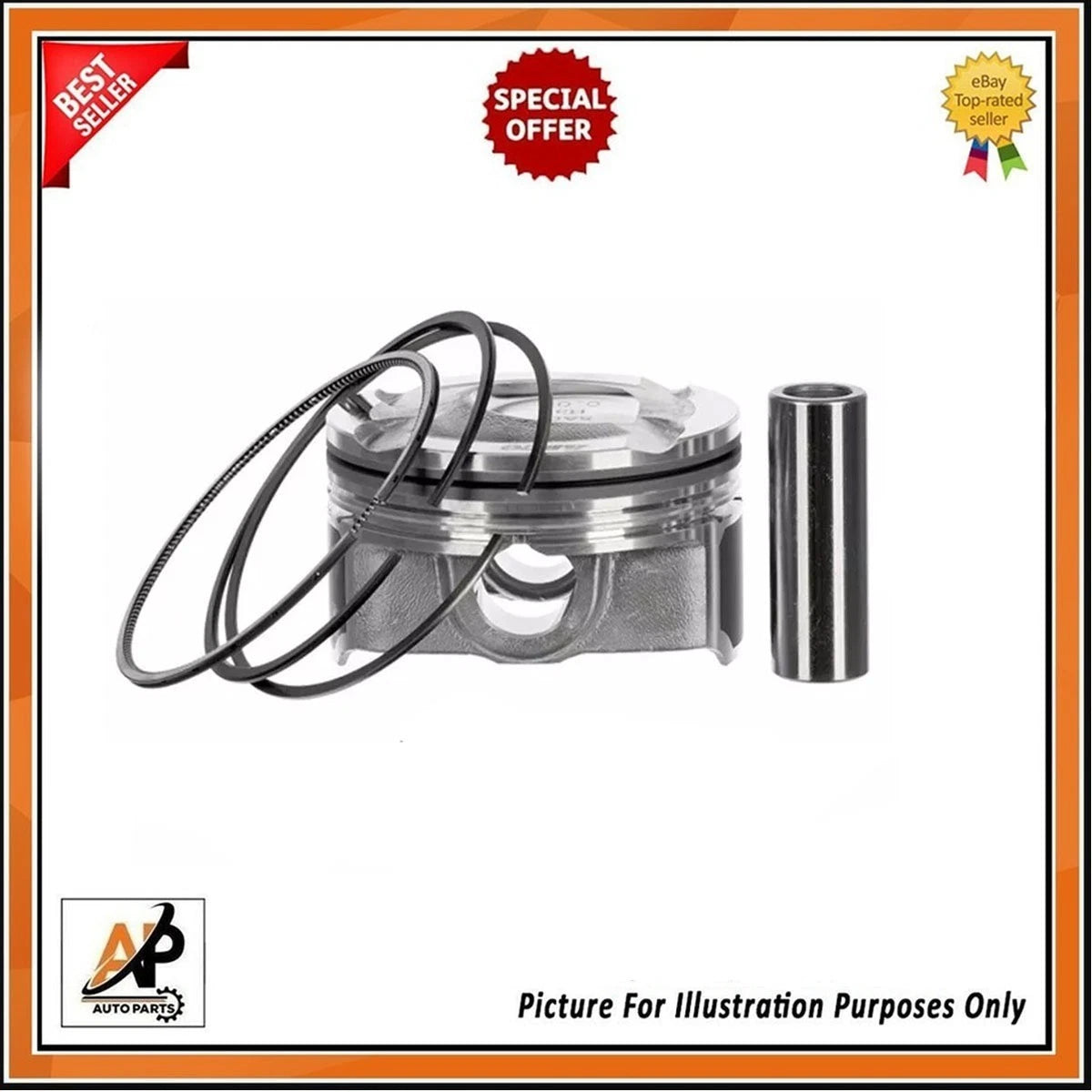 Engine Piston and Ring Set OEM Replacement for Hyundai 1.6 G4FD (2009–2016)