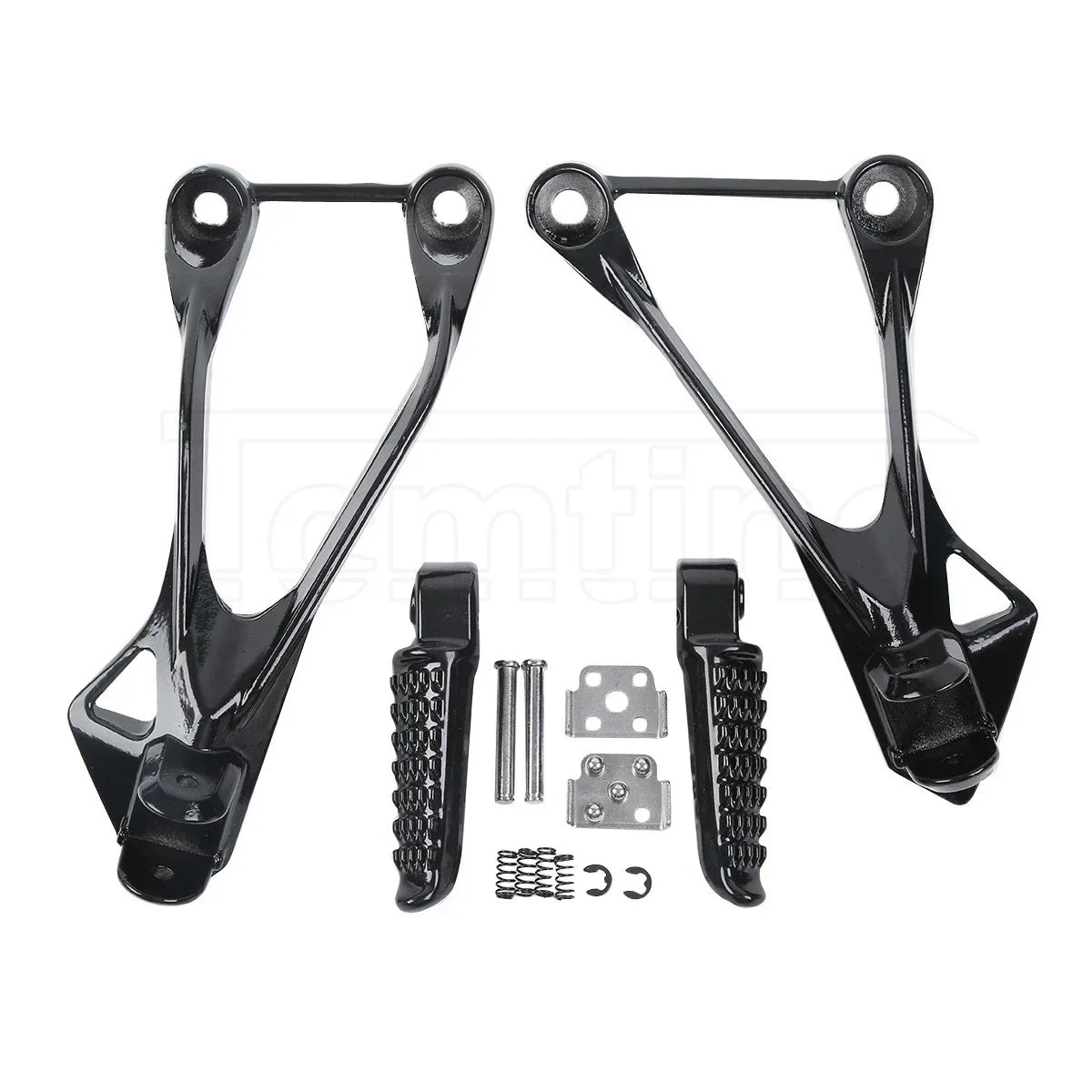 Black Rear Passenger Footpegs for Kawasaki Ninja ZX6R (2005-2008)