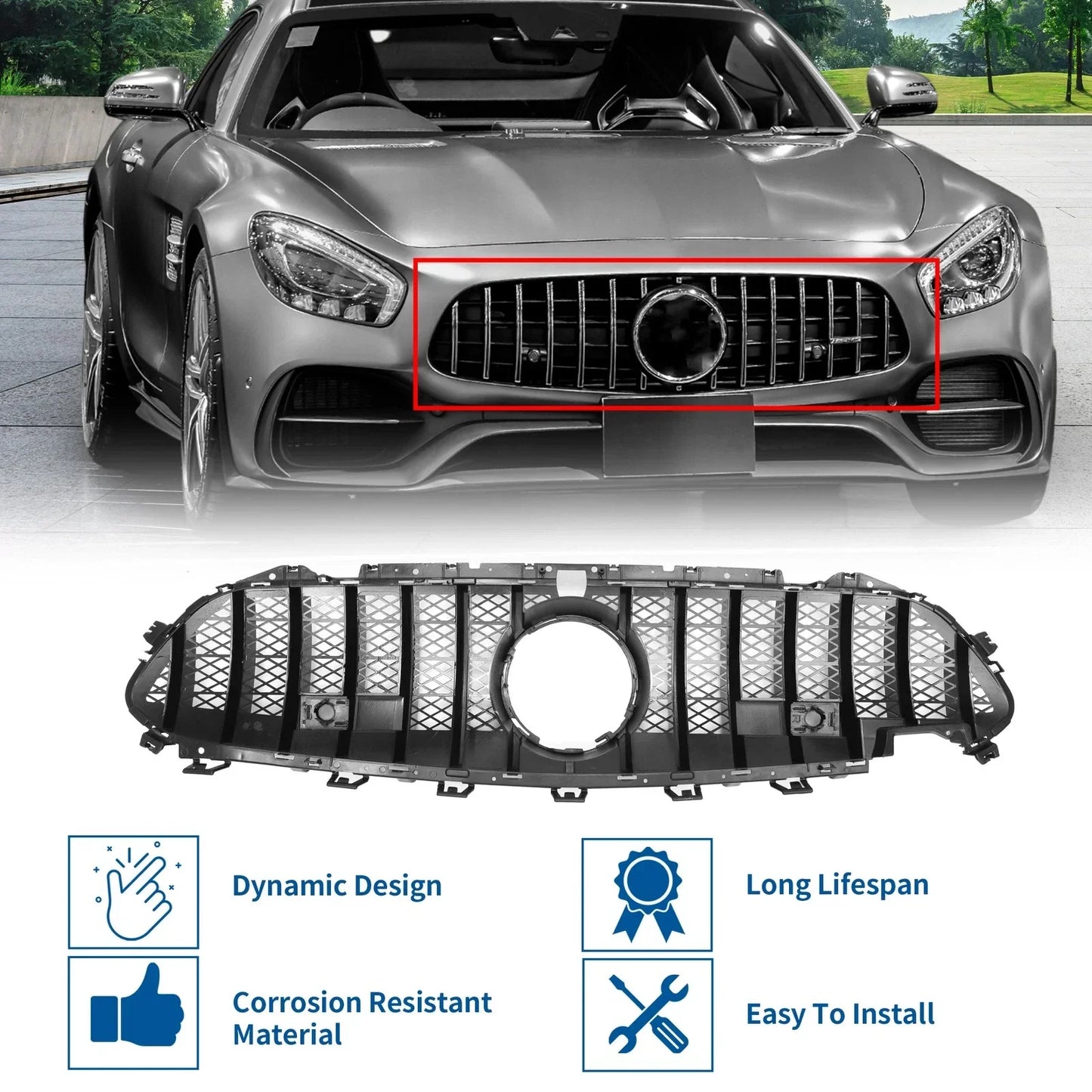 Front Upper Bumper Grille for Mercedes-Benz CLS450 2019 (2019)