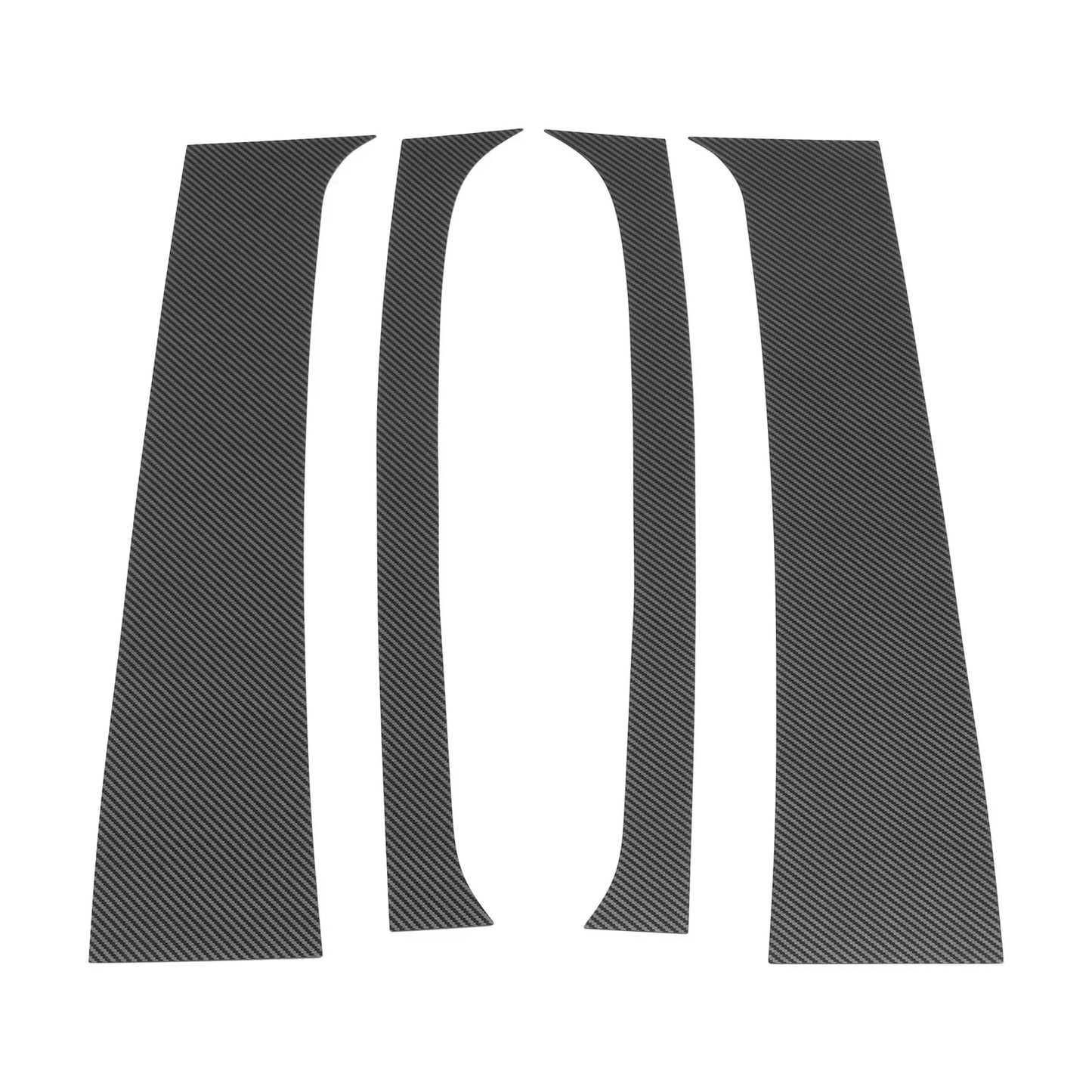 4 Pcs Pillar Window Trim for Dodge Ram 1994-2001 Carbon Fiber Black