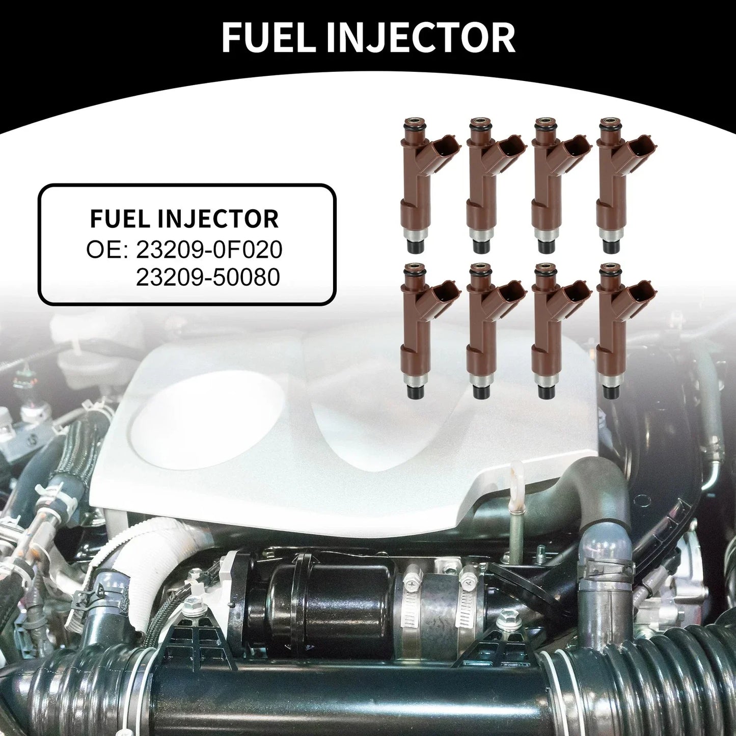 Fuel Injector 8 x No.23209-0F020 for Toyota 4Runner (2004-2009)