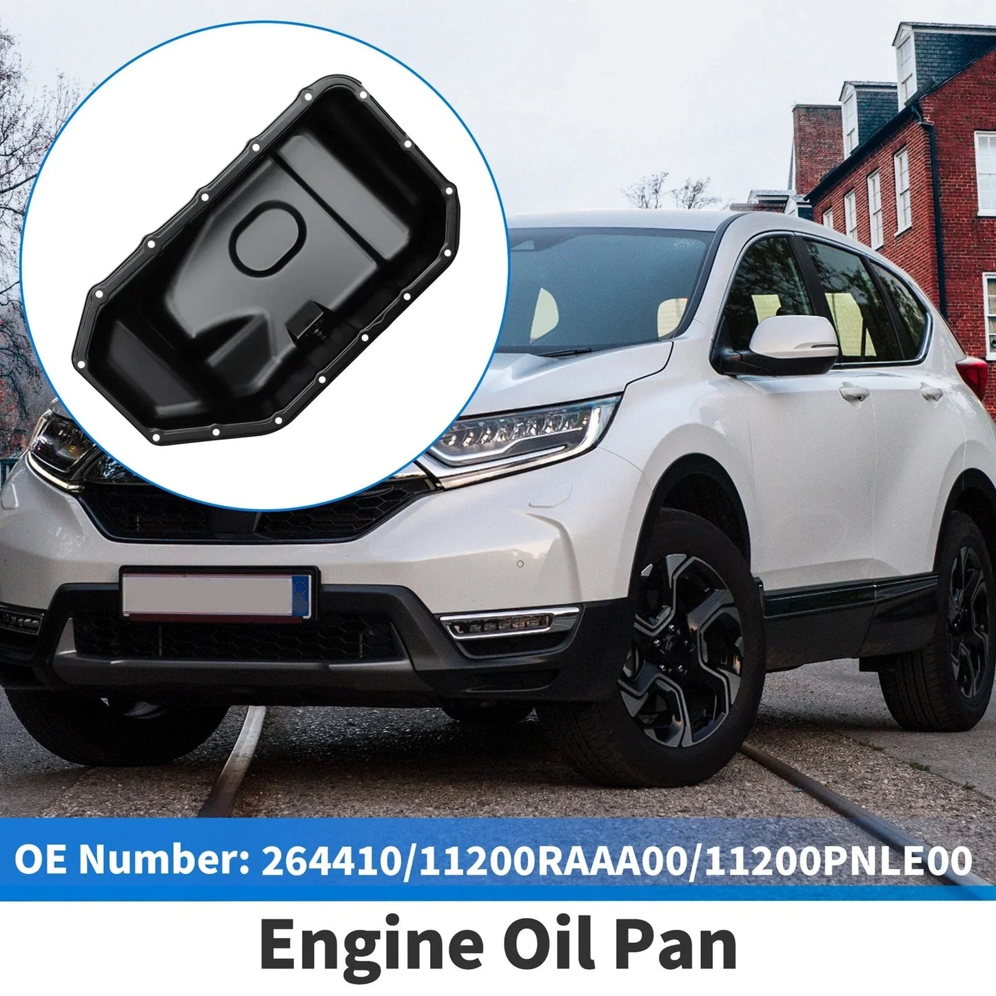 Engine Oil Pan for Honda CR-V 2002-2006 Steel Black 1 x No.264410/11200RAAA00