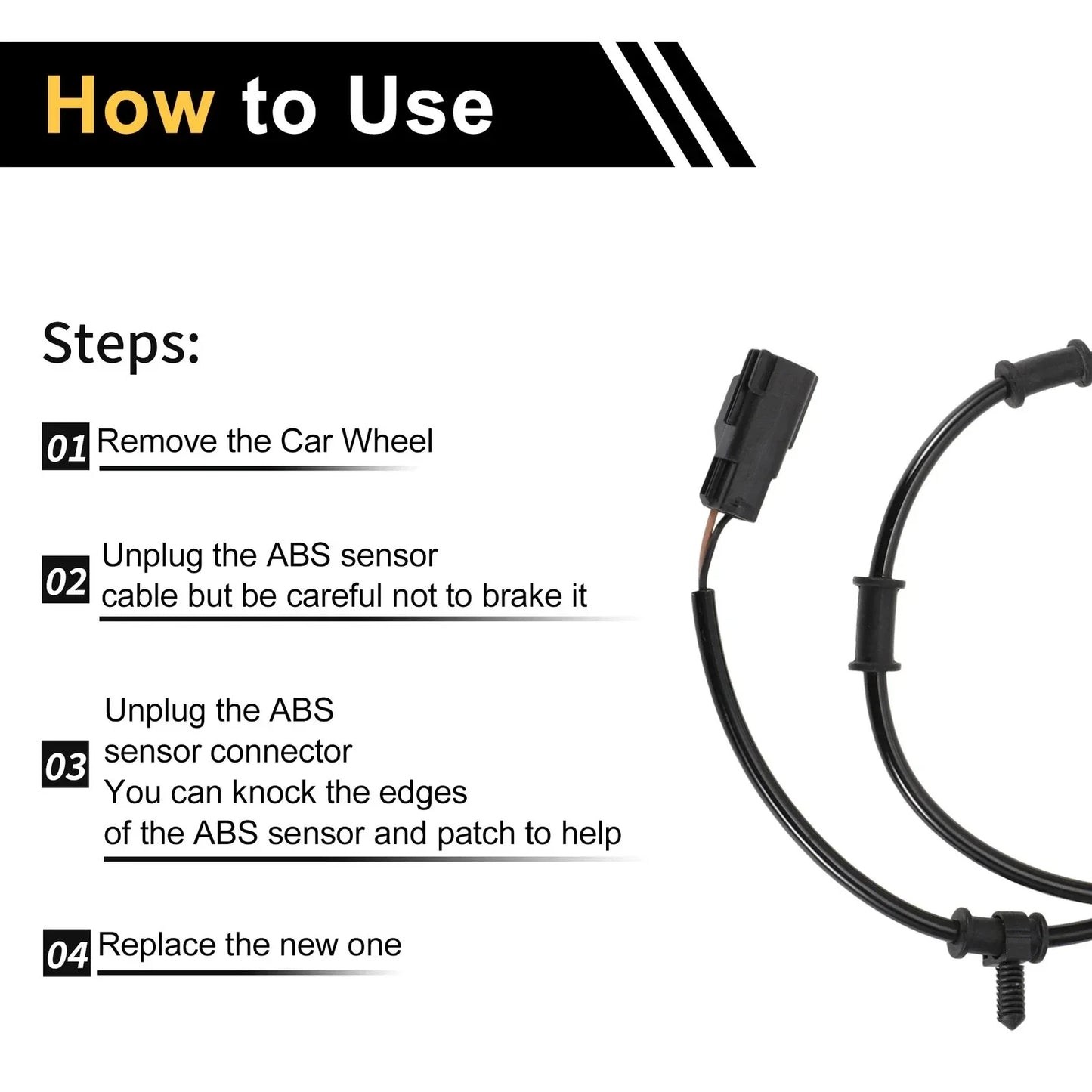 ABS Wheel Speed Sensor for Dodge Ram 3500 2003-2005 Front Left & Right