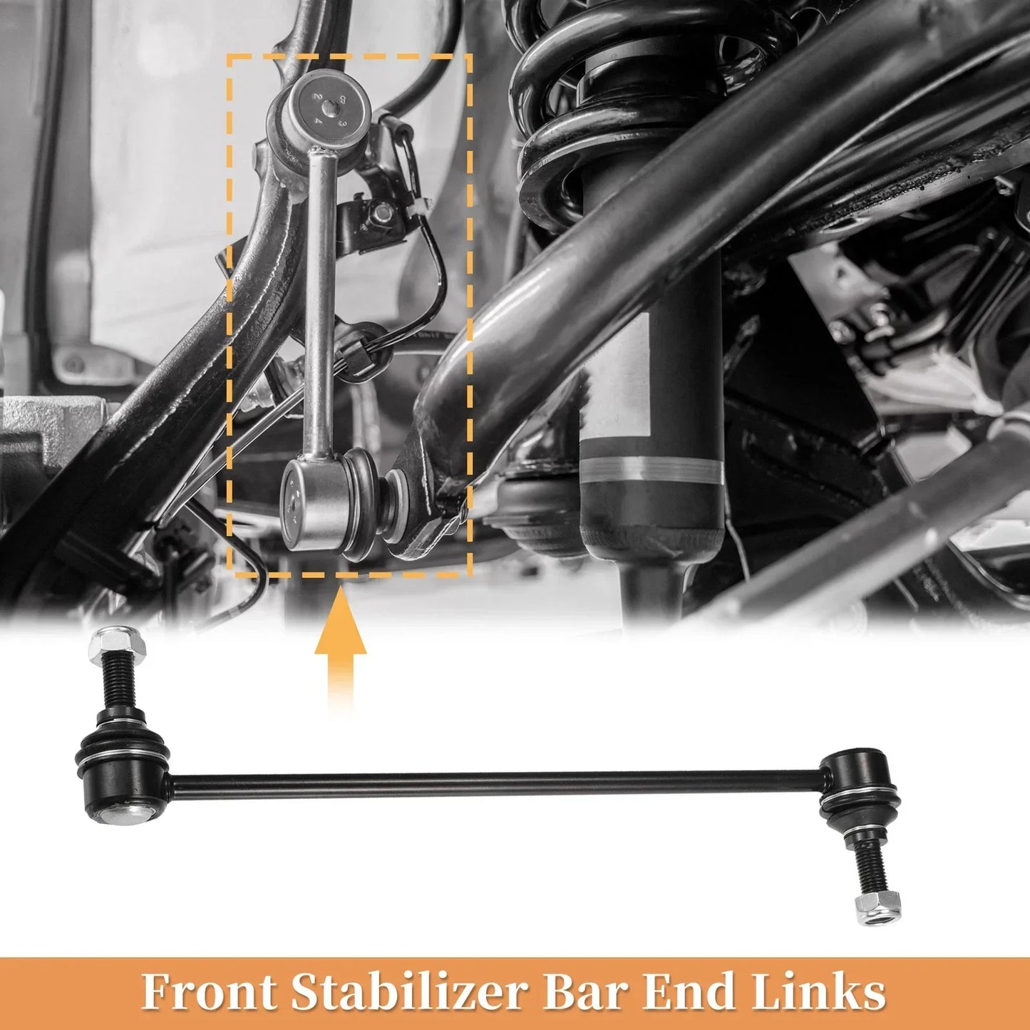 2 x Front Stabilizer Sway Bar Links for Acura MDX, Chevrolet Equinox (2007-2015)