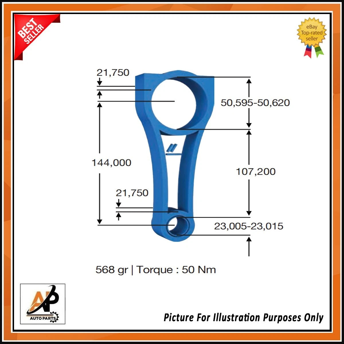 Connecting Rod Heavy Duty 23mm Bolt for Audi Seat Skoda 2.0 TSI TFSI (2009–2017)