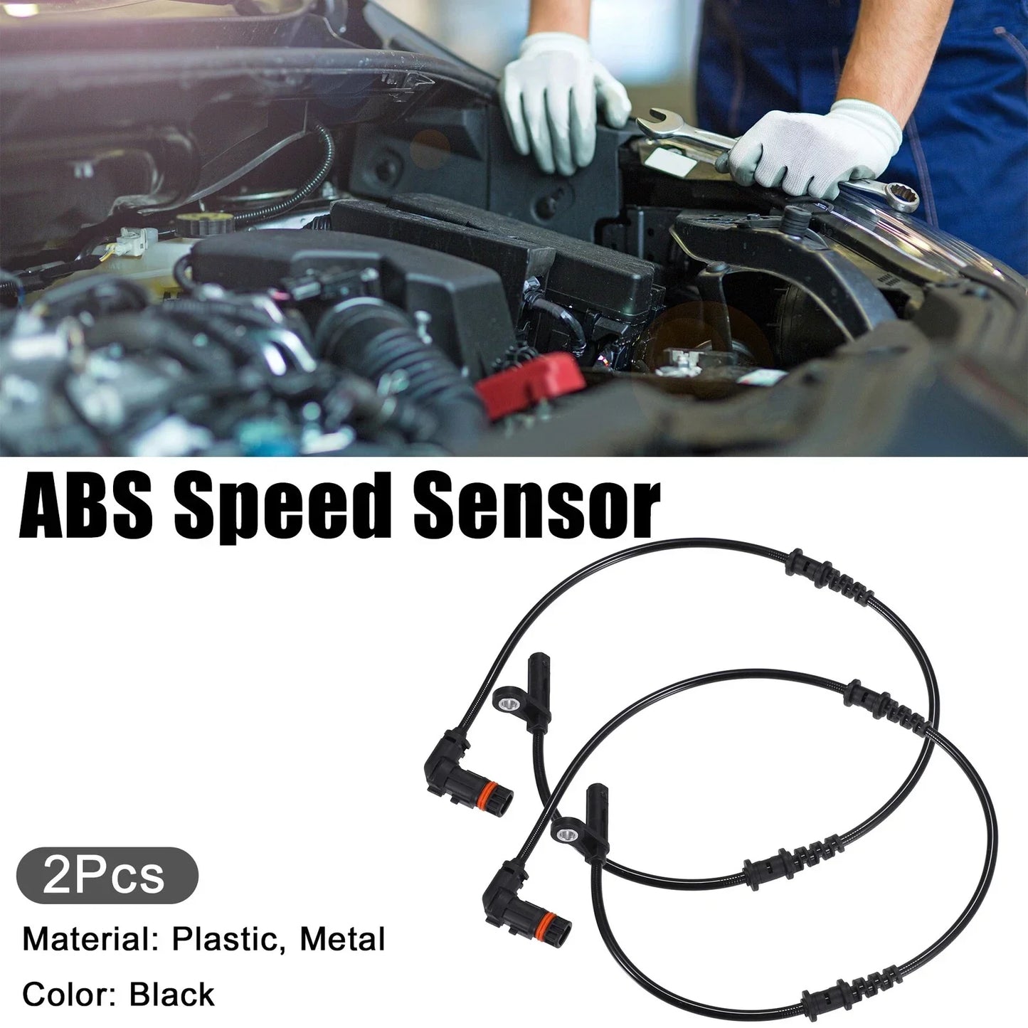 2 x ABS Wheel Speed Sensors for Mercedes-Benz (A2035400417)