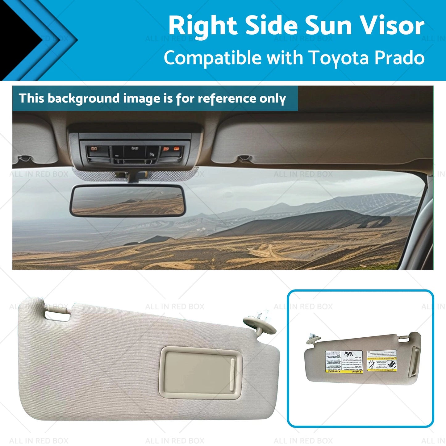 Right Side Sun Visor for Toyota Prado (2010-2023)