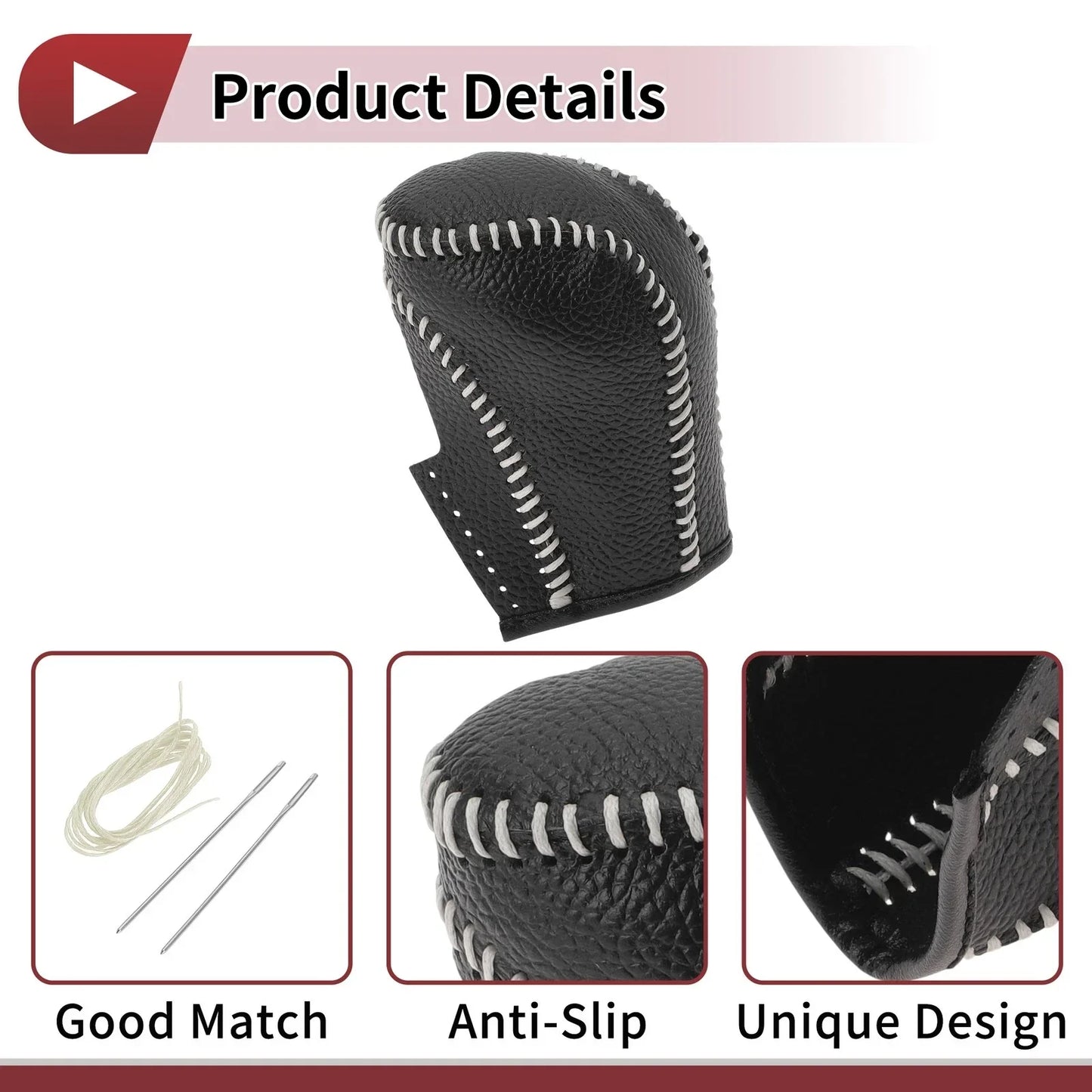 Gear Shift Knob Cover for Honda Inspire 2023 Beige Faux Leather