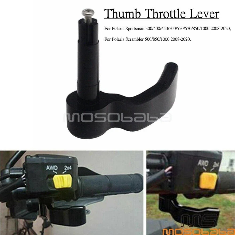 Black Thumb Throttle Lever for Polaris Sportsman 300 400 450 500 570 850 1000