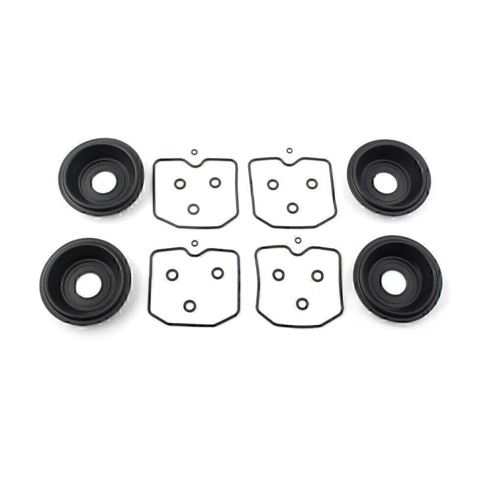 4 Sets Carburetor Rebuild Kit & Plunger Diaphragm for Kawasaki