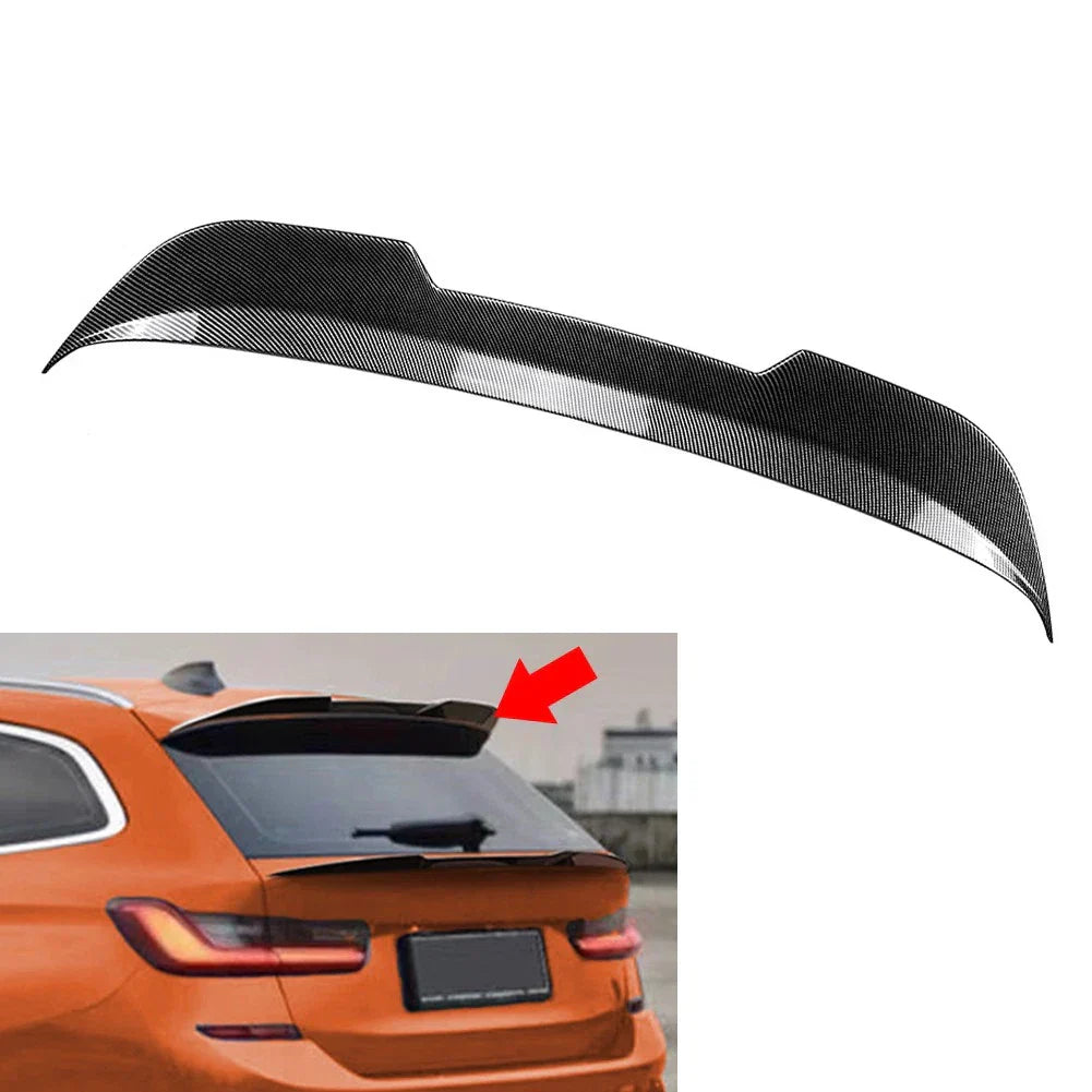 Carbon Black Rear Trunk Spoiler Roof Wing for BMW 3 Series G21 (2019-2023)