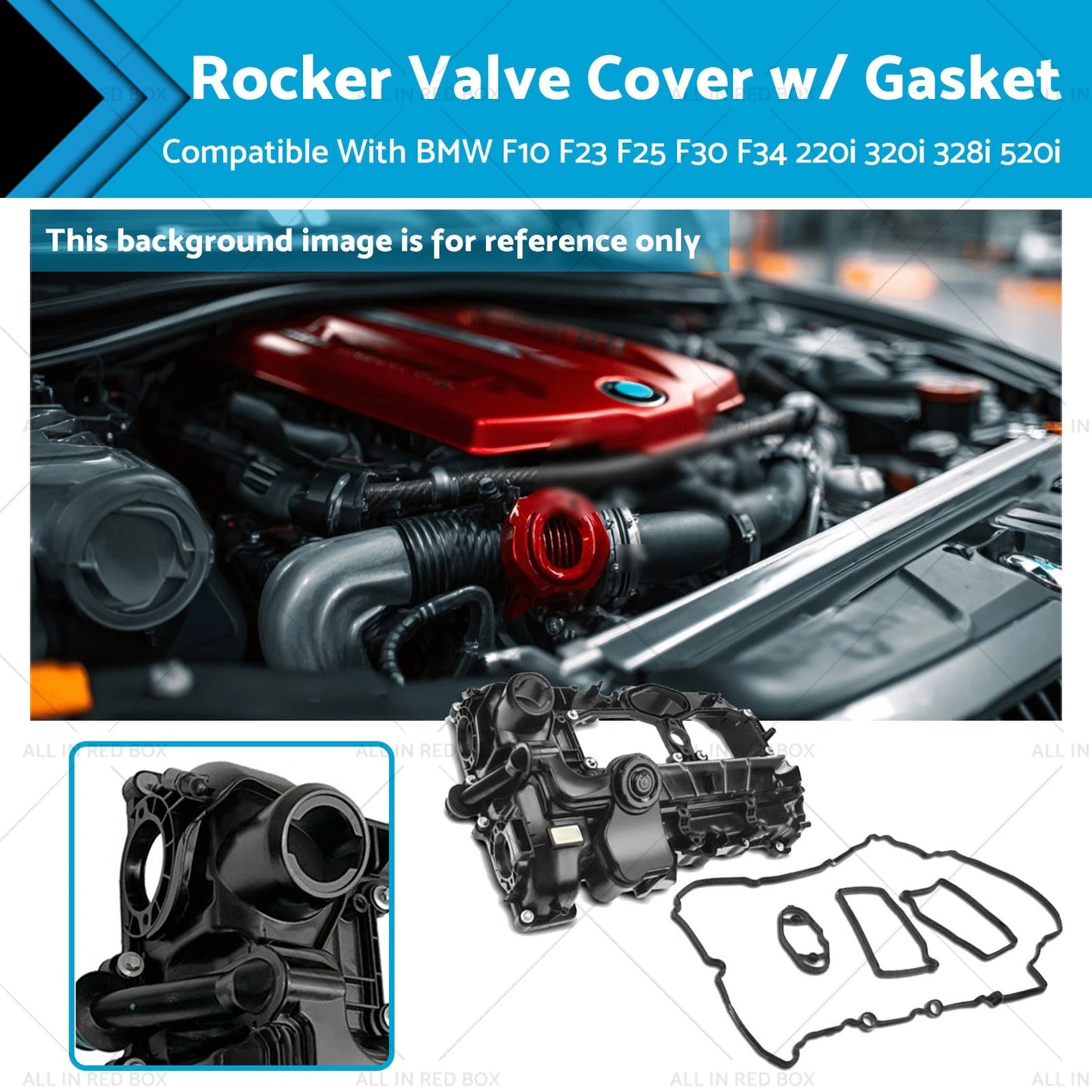 Rocker Valve Cover w/ Gasket for BMW F23 F34 F30 F31 F10 220i 320i 328i (2012-2020)