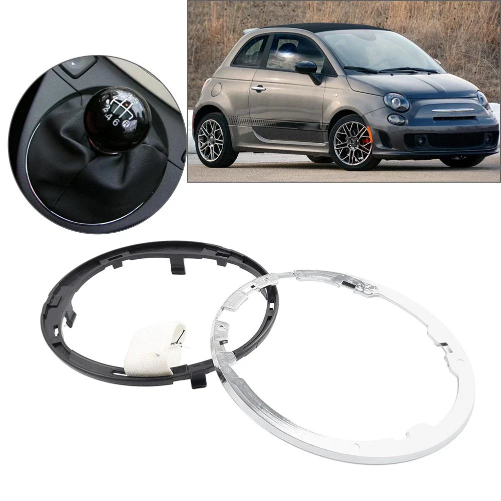 Gear Shift Knob Boot Gaiter Ring for Fiat 500C (2007-2015)
