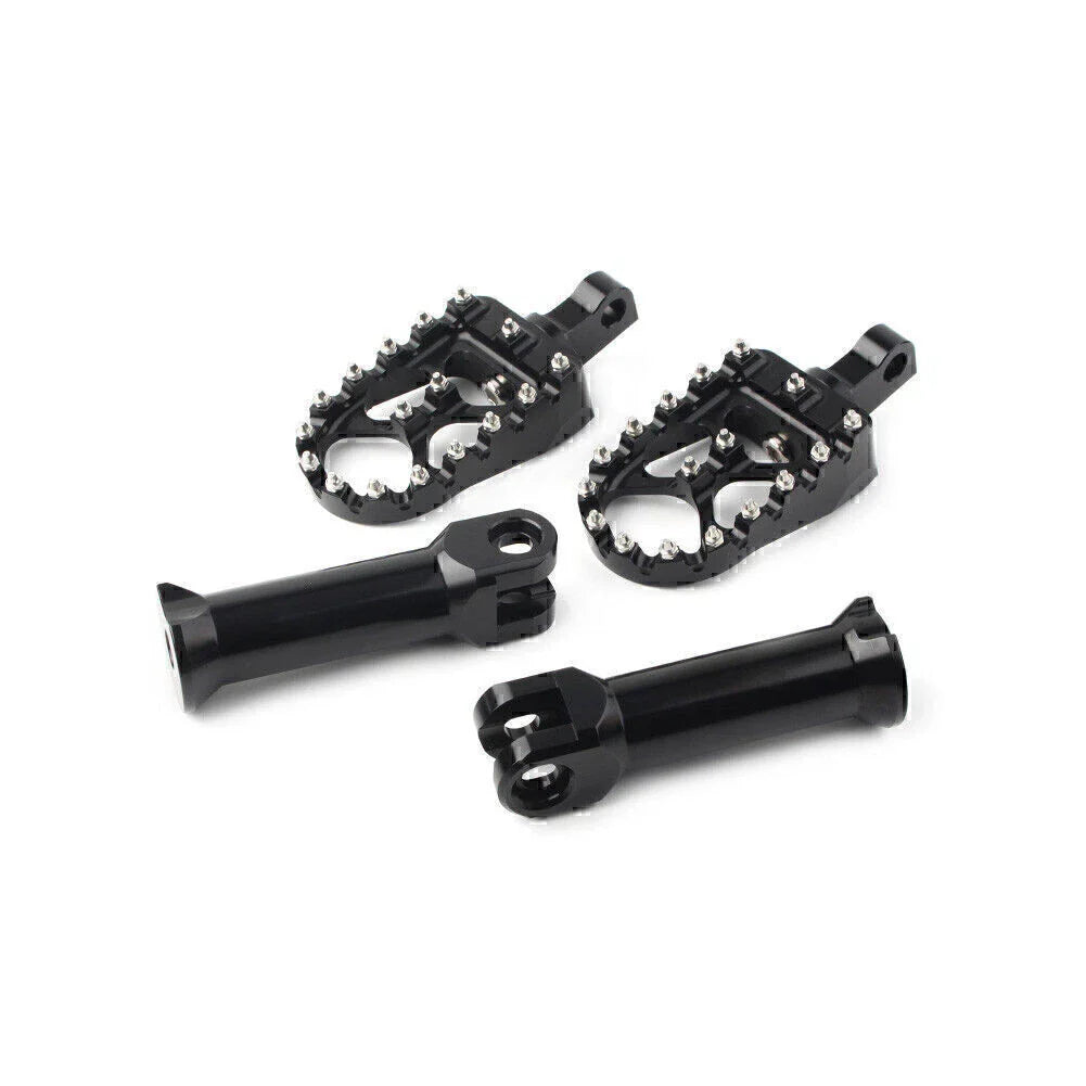 Black Rear Passenger Foot Pegs with Bracket for Harley Softail Street Bob (2018-2020)