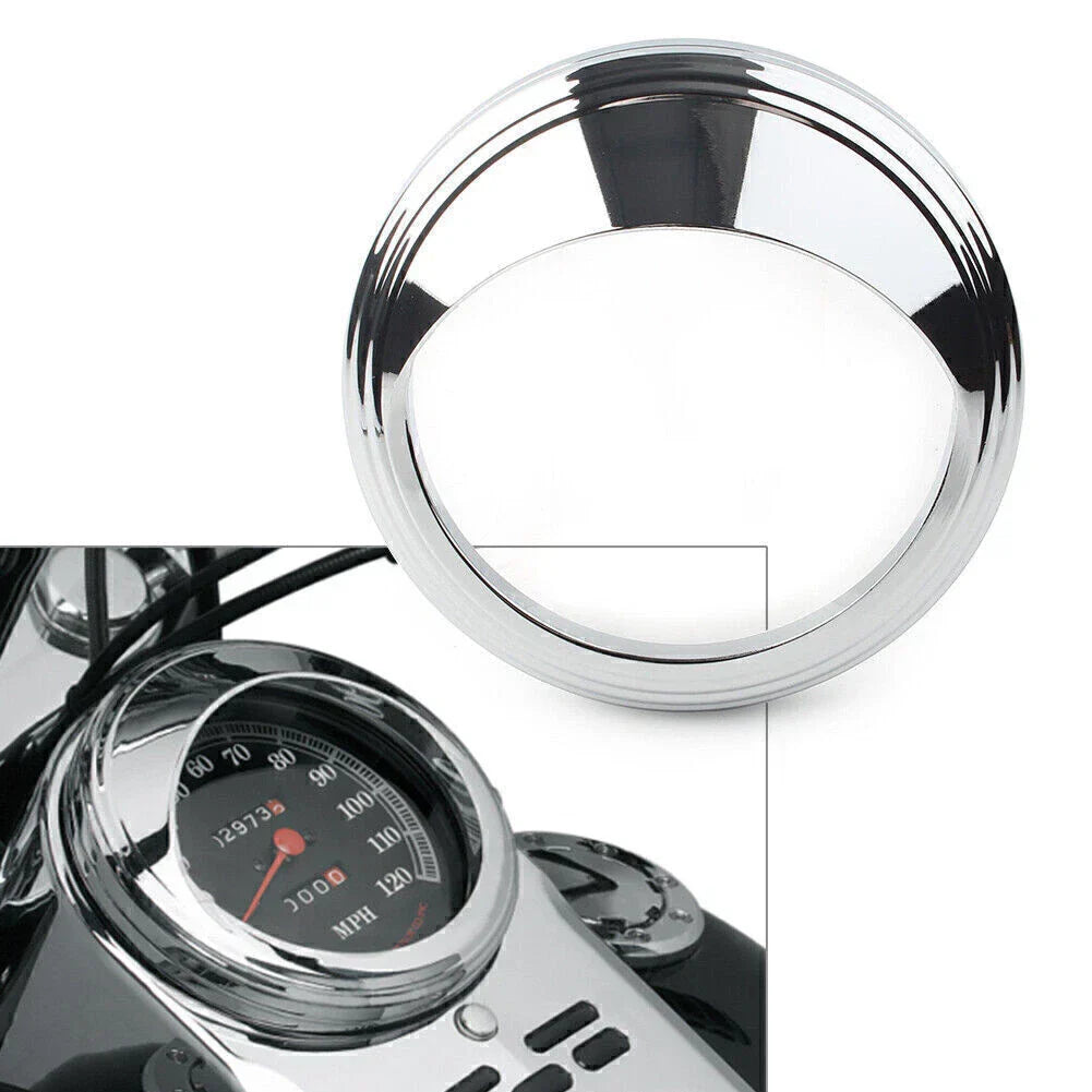 5" Chrome Bezel Trim Ring Visor Cover for Harley
