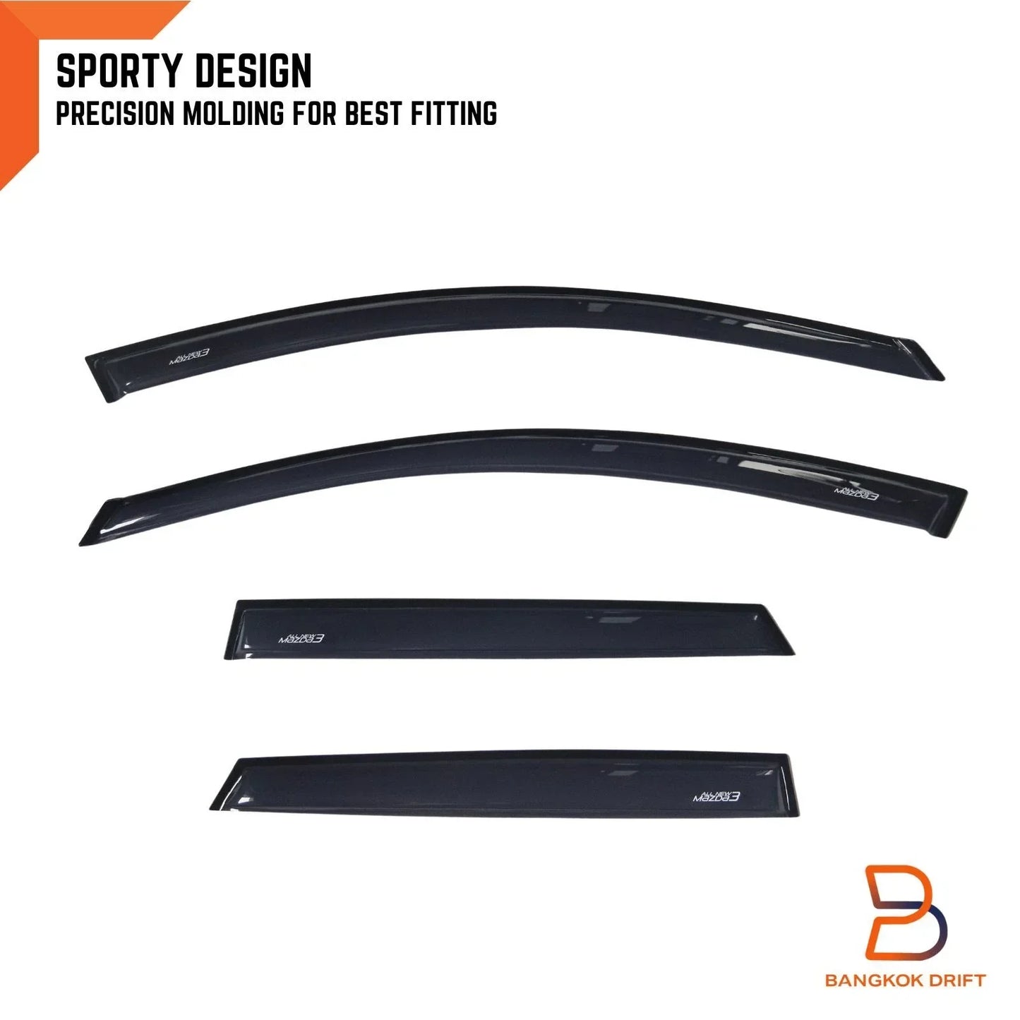 Weather Shield Window Visor Rain Guard for Mazda 3 Hatchback (2008-2013)