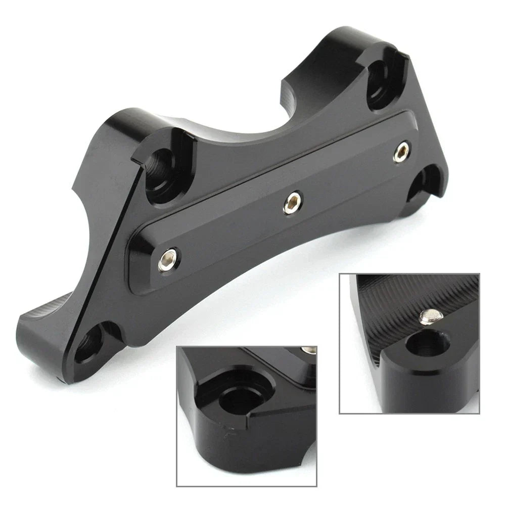 25mm Handlebar Risers for Harley Touring Models (1997-2019) Black