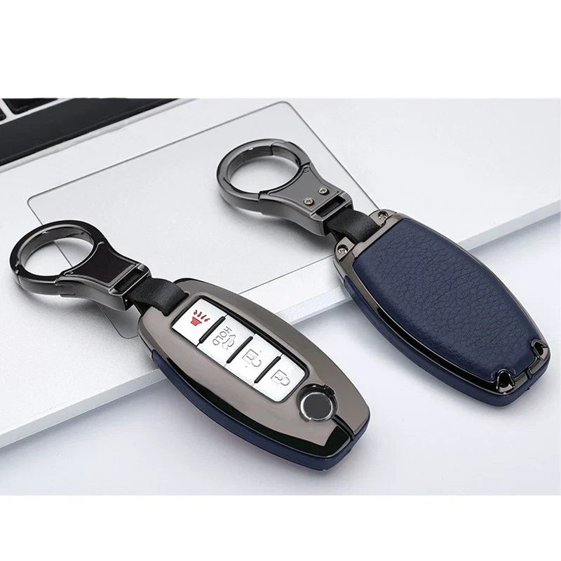 Leather Car Remote Control Key Case Cover for Nissan Infiniti