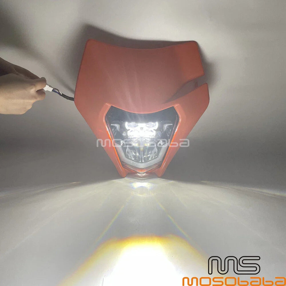 Universal Orange Headlight LED Light for KTM EXC 250 350 450 500 (2017-2023)