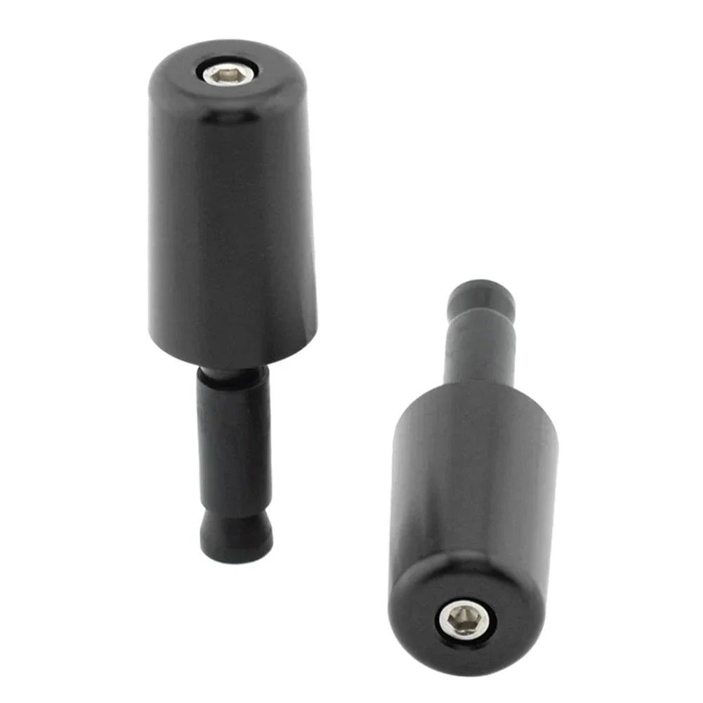 Black Handlebar Hand Grips & End Caps for Universal Motorcycle