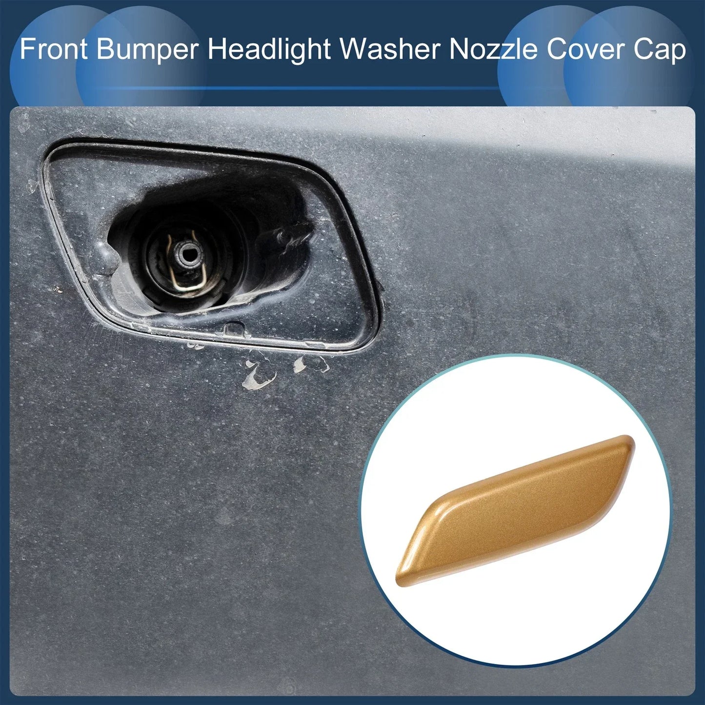 Front Left Washer Nozzle Cover for Honda Accord VIII 2011-2013 - Gold Tone