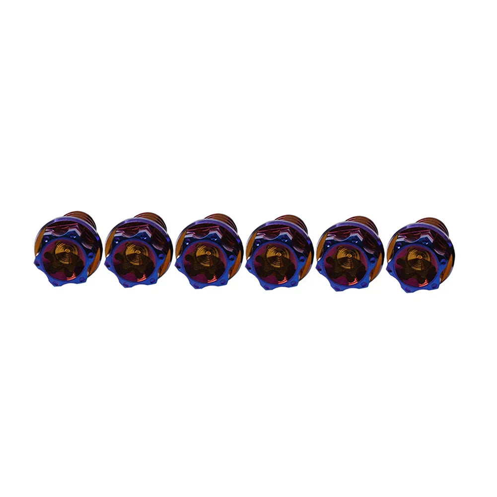 6pcs M8x10mm Titanium Torx Head Flange Bolts for Motorcycle Bike