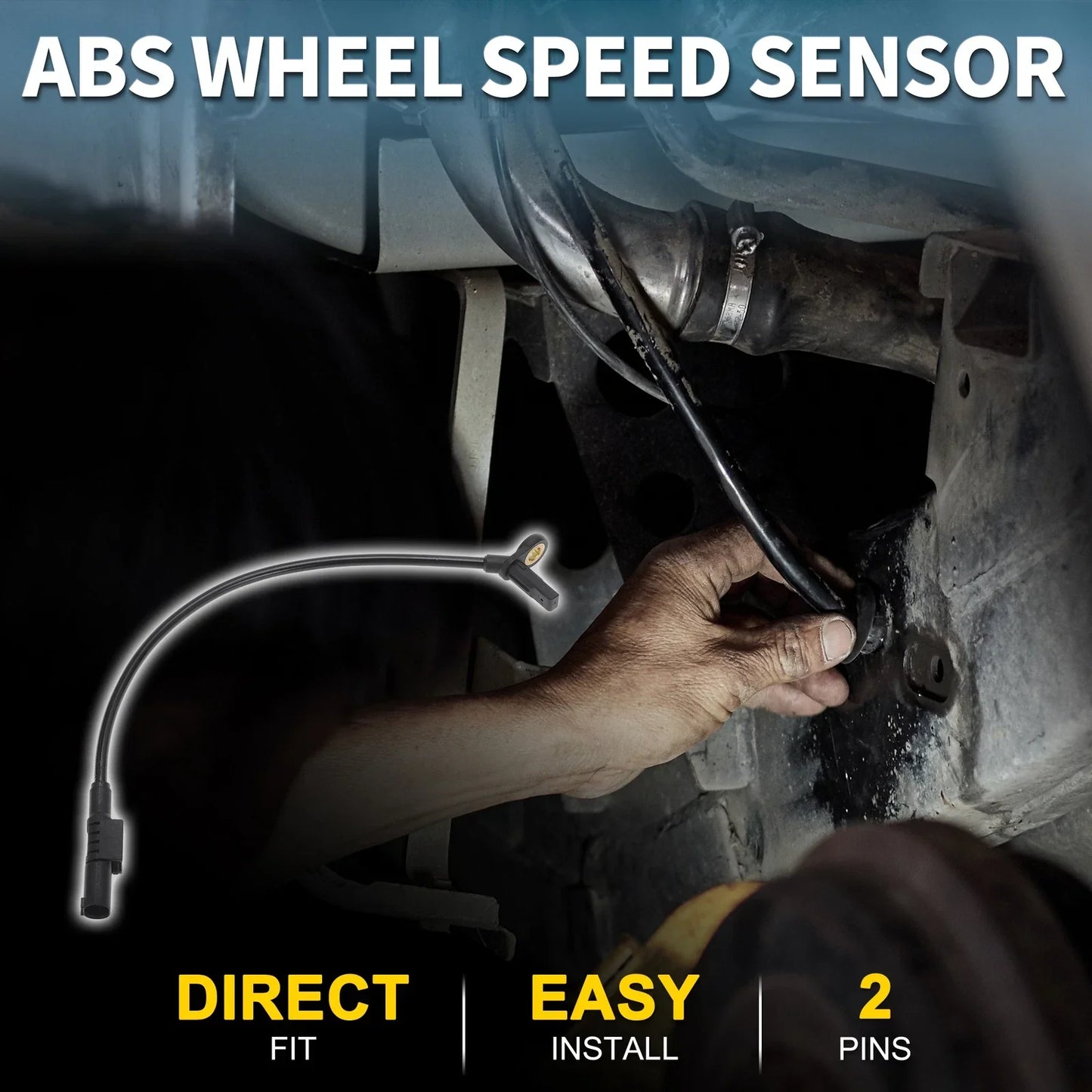 2 x Rear Side ABS Wheel Speed Sensors for Mercedes-Benz GL320 (2007-2012)