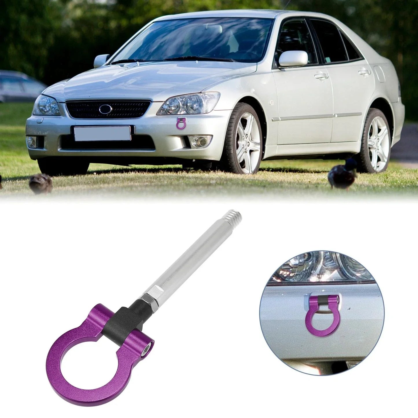 Purple Aluminum Alloy Round Tow Hook Screw for Lexus IS IS250 (2006-2013)