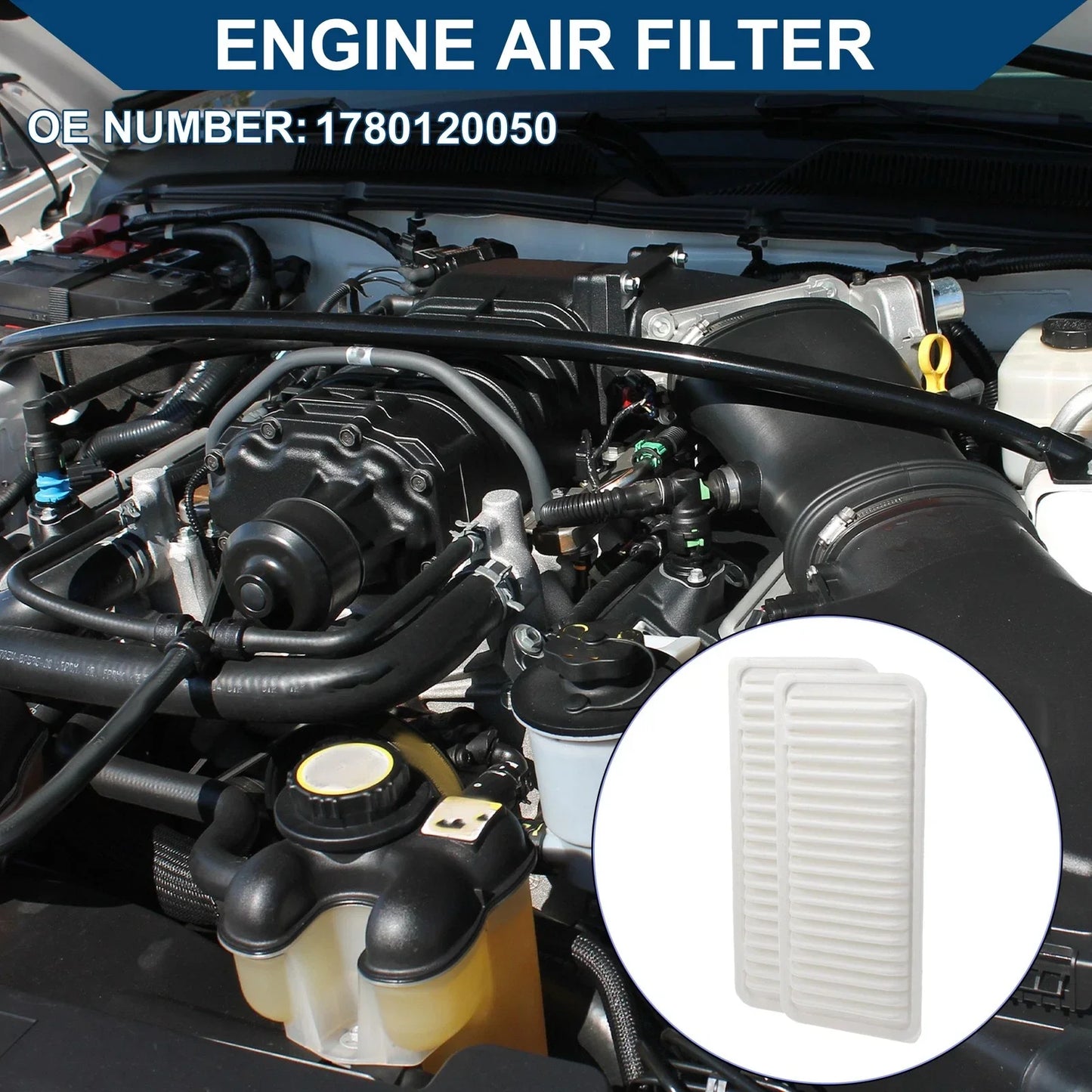 Car Engine Air Filter 2 x for Lexus RX400h 3.3L (2006-2008)