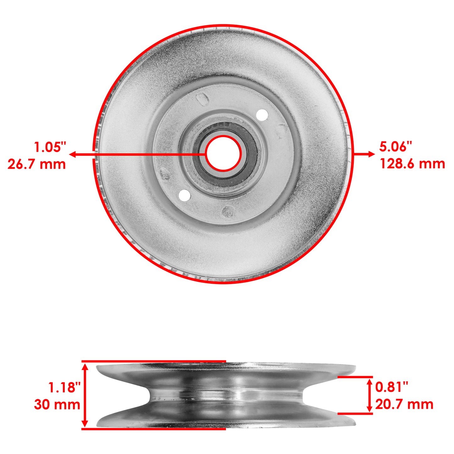 Deck Pulleys Replacement Set for John Deere X330 X350 X354 X370 (42") (2005–2018)