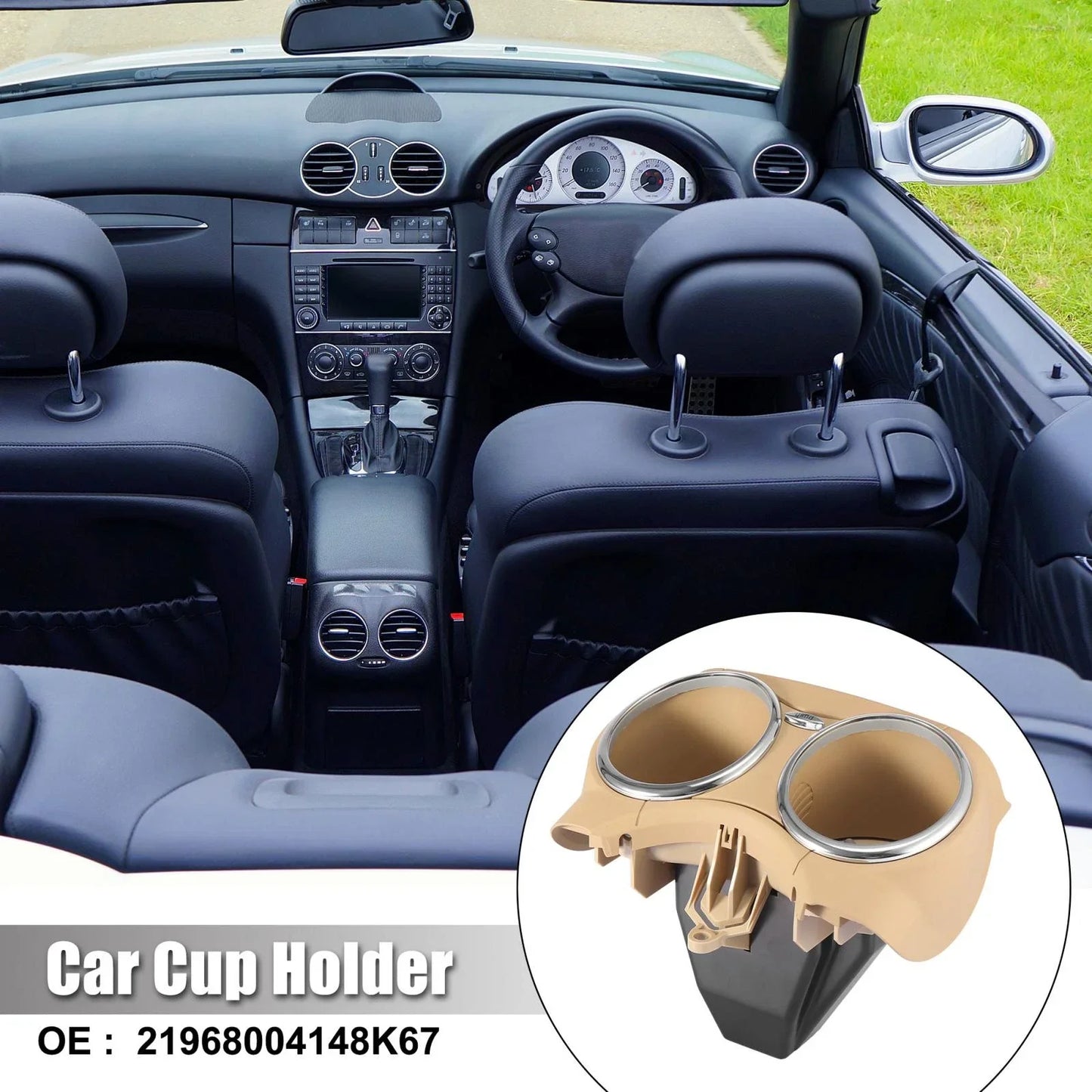 Beige Cup Holder Bracket for Mercedes CLS550 CLS63 AMG (2007-2011)