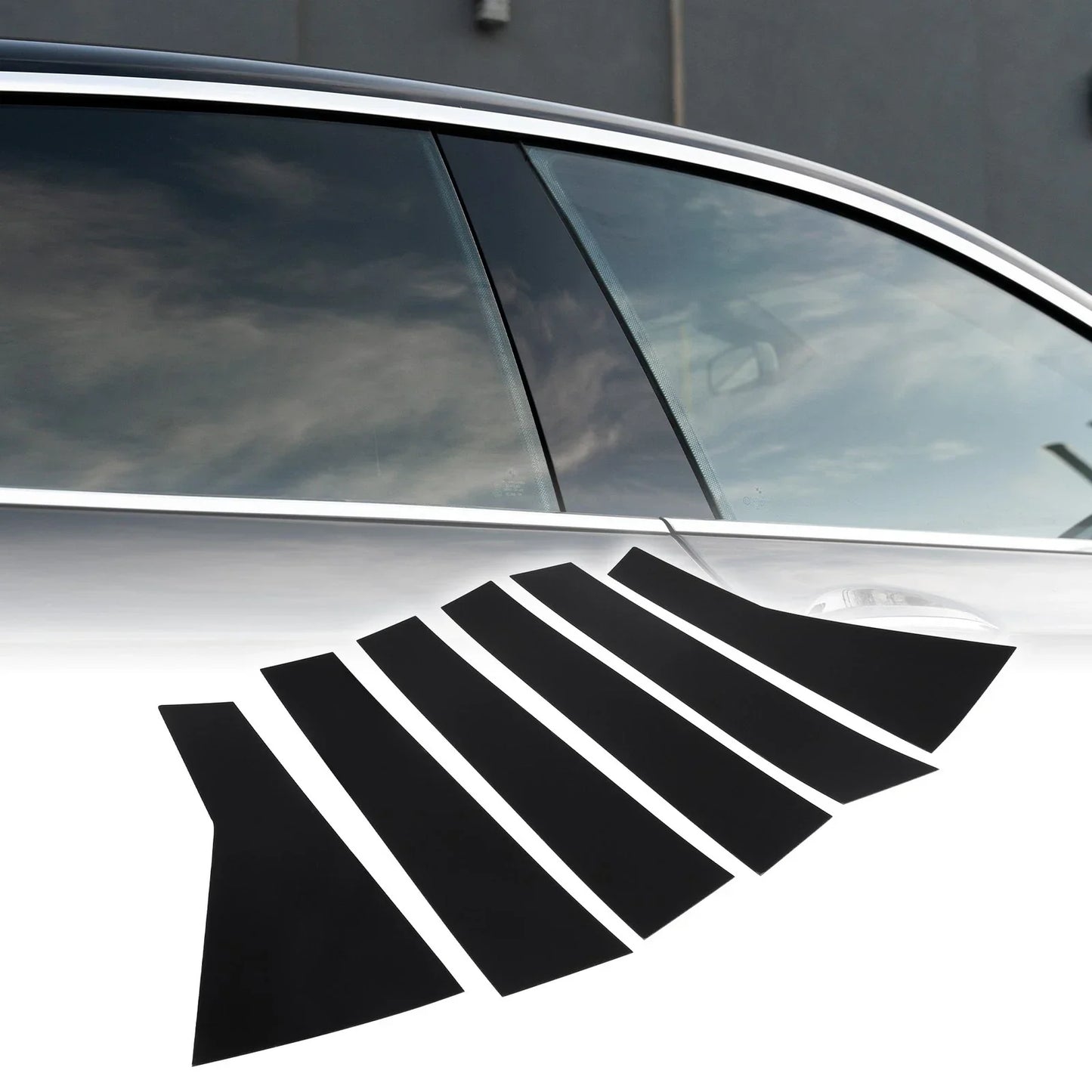 6 x Car Pillar Window Trim Covers for Honda CR-V (2017-2022) Black
