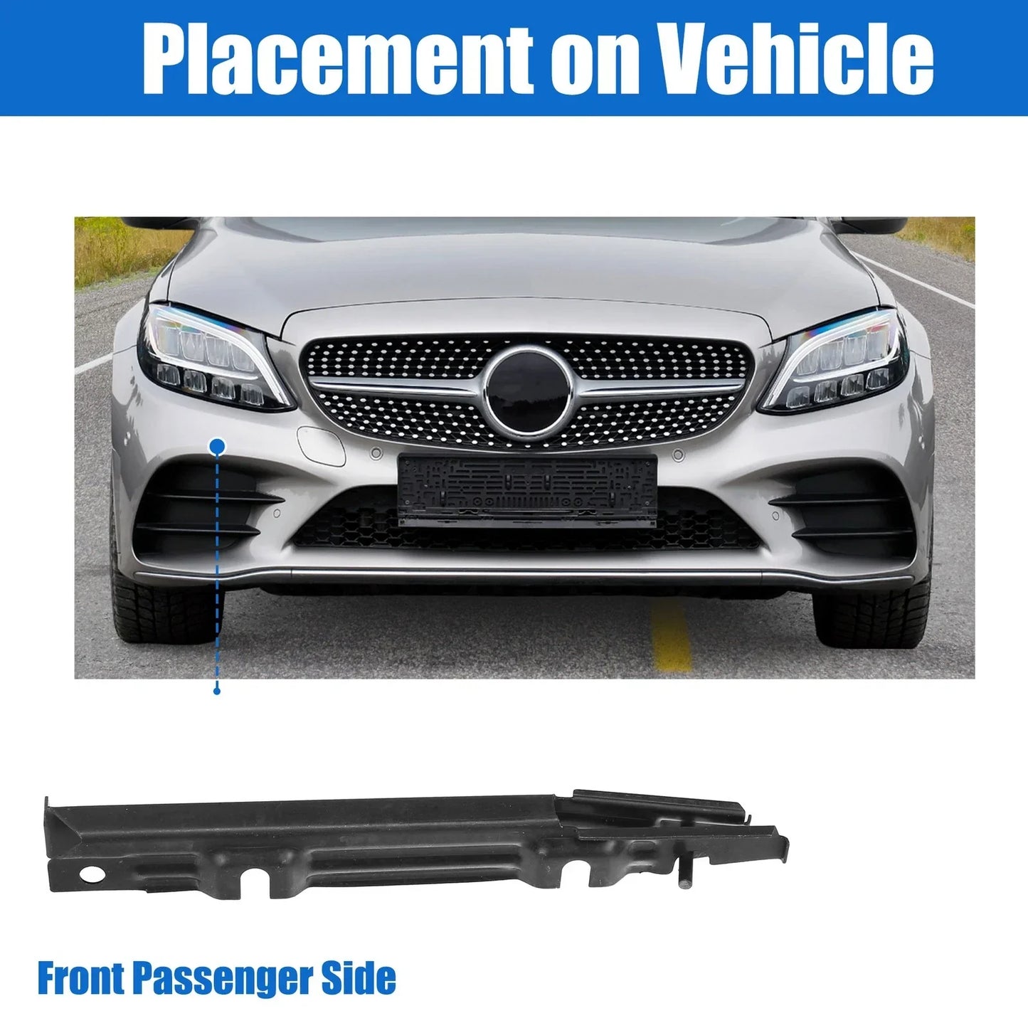 Front Left Upper Bumper Cover Support Bracket for Mercedes-Benz CLK63 (2007-2009)