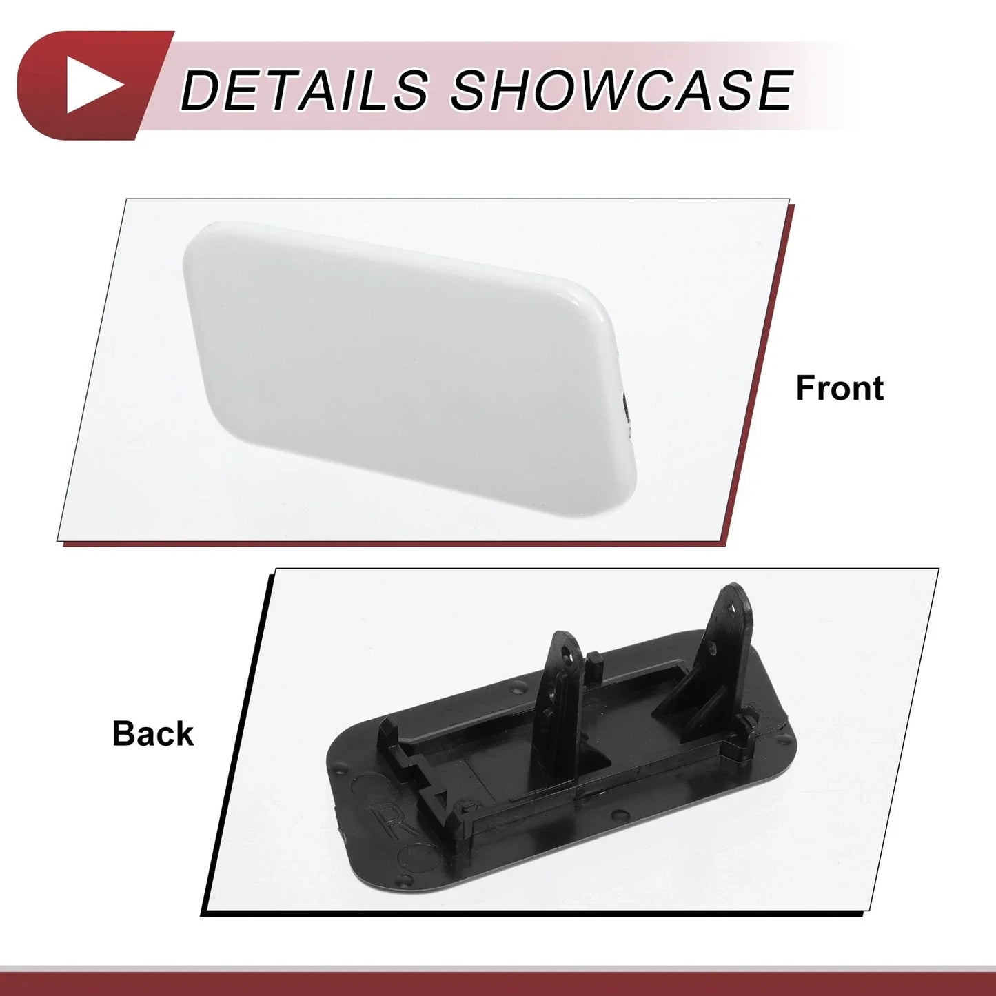 Front Right Washer Nozzle Cover for Mercedes-Benz ML500 (2002-2005) White 1 x
