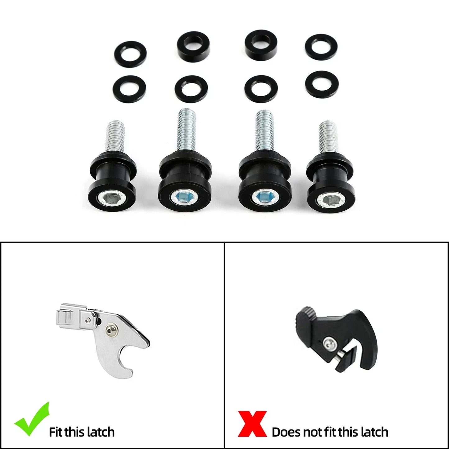 Black Docking Hardware Kit for Harley Softail Fat Boy Breakout (2018-2025)