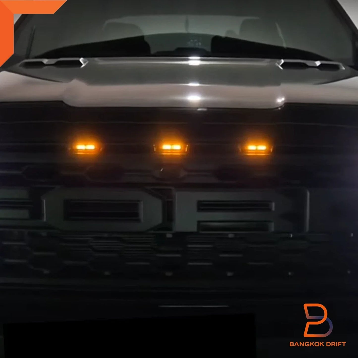 3 x Amber LED Front Grille Lights for Ford Ranger Raptor (2022-2025)