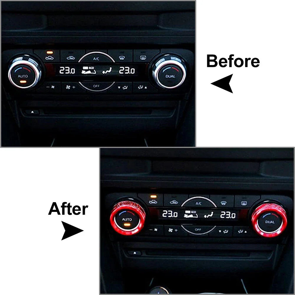 AC Climate Control Knob Ring Covers for Mazda 3, CX-5 (2014-2019)