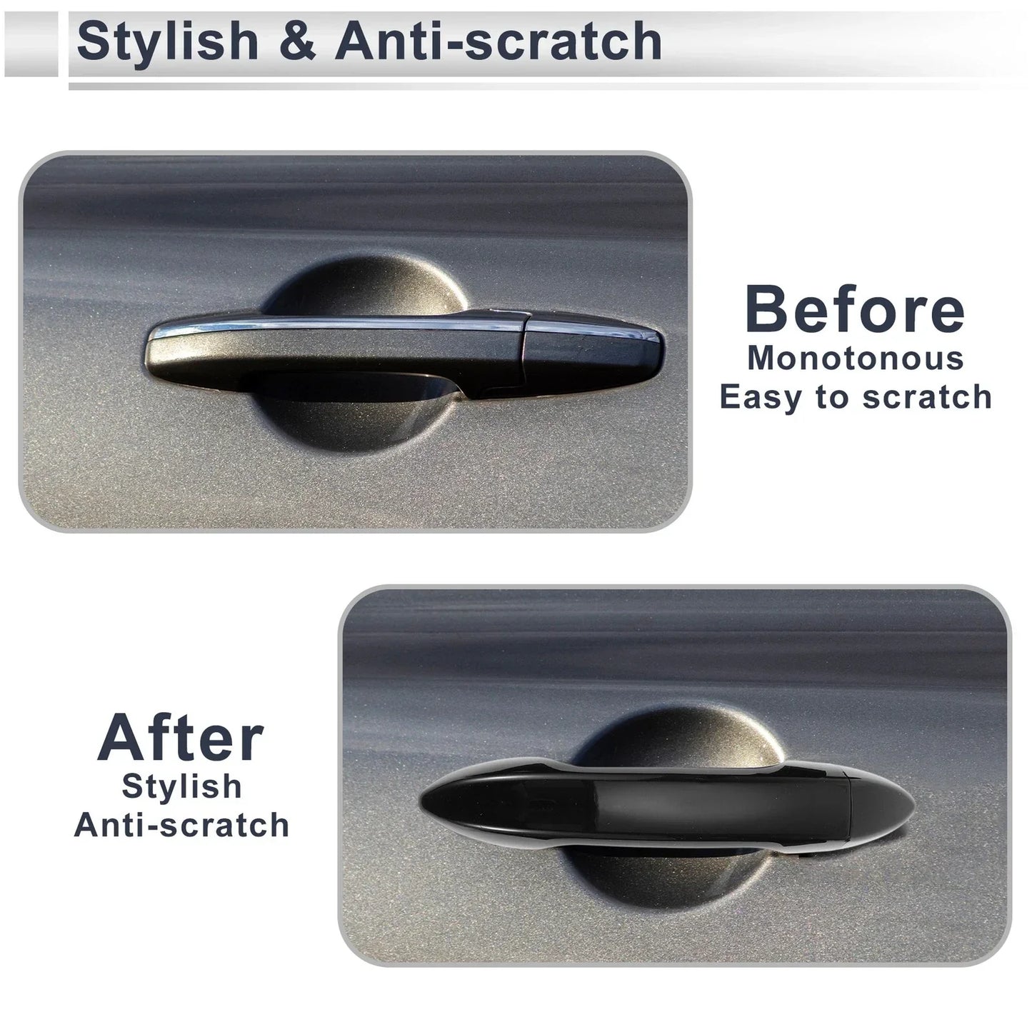 Door Handle Cover Trim for Honda Accord (2018-2023) Durable Black Trim