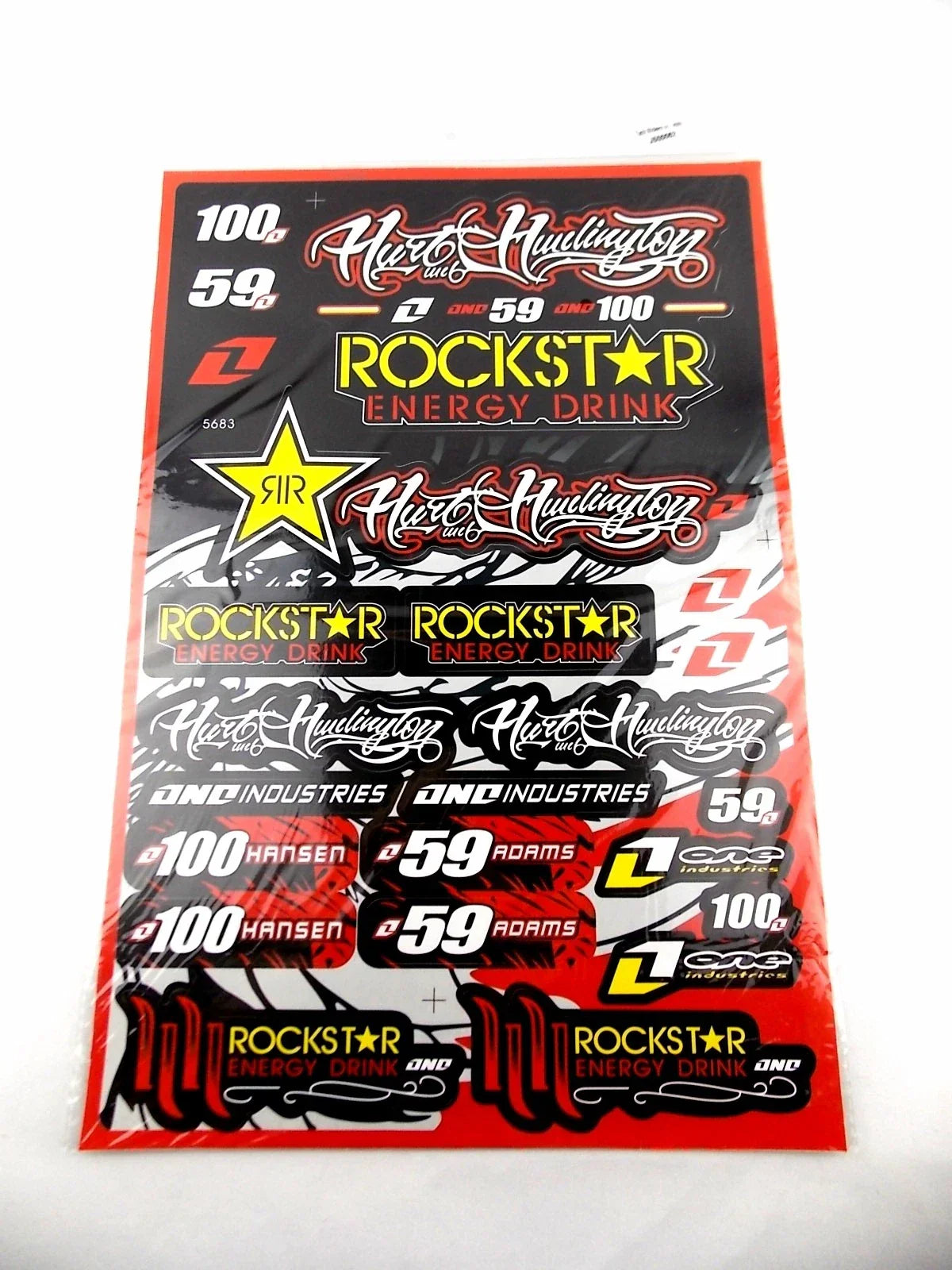Rockstar Motorcycle Sticker Sheet Decal Graphics Set